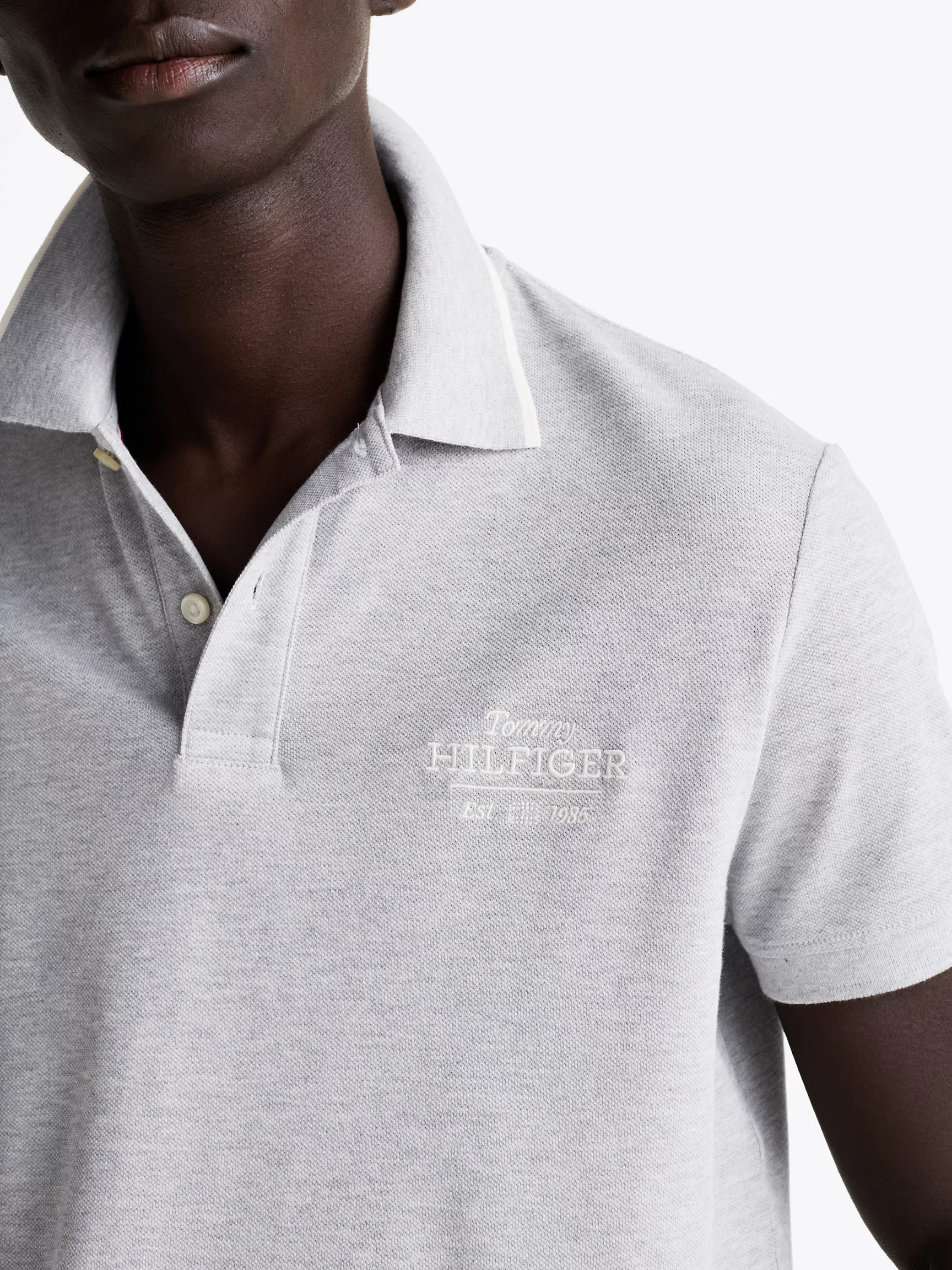 Мужское поло Tommy Hilfiger, Стандартное поло с вышитым логотипом Hilfiger