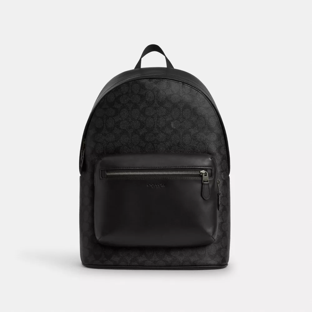 Рюкзак COACH West Backpack In Signature Canvas