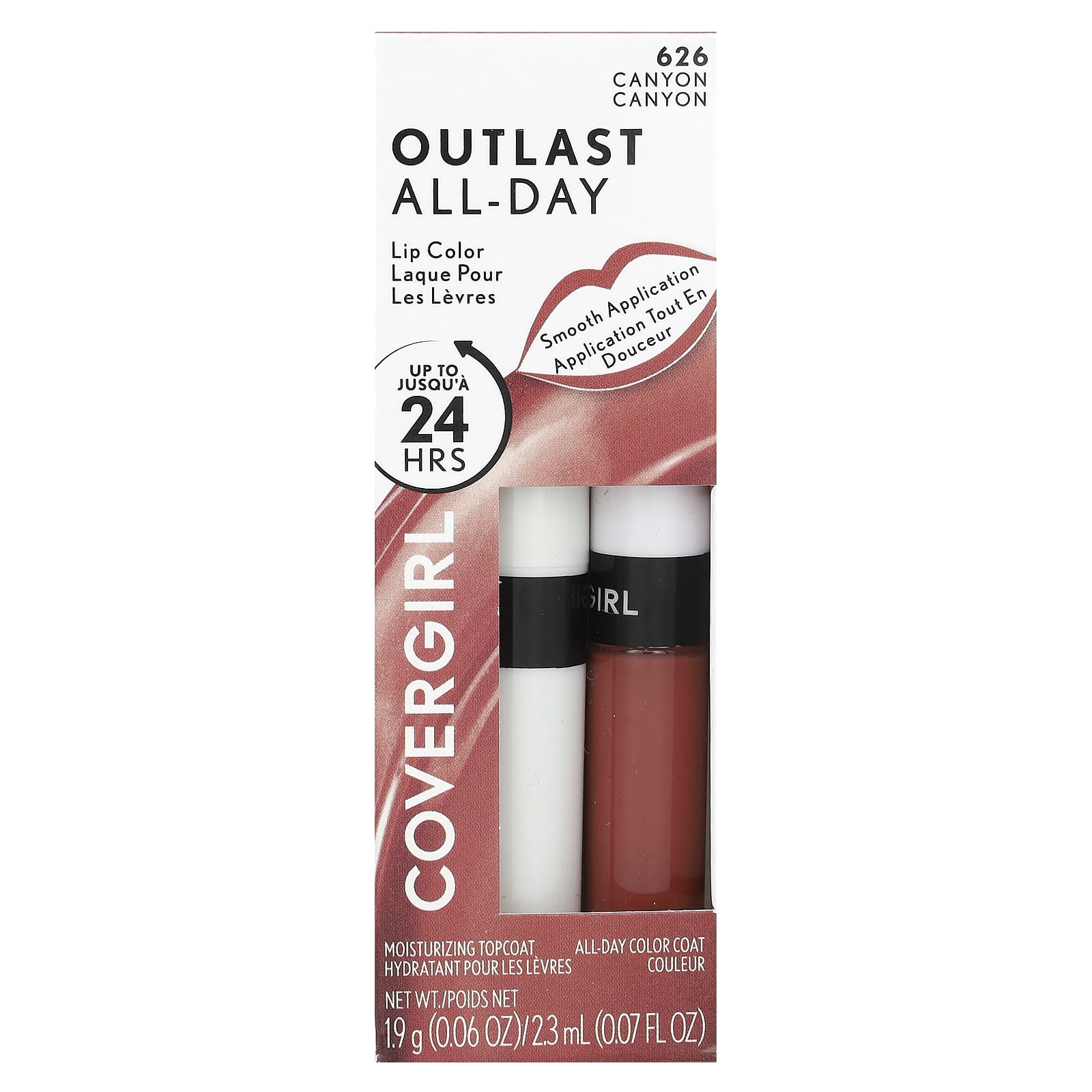 Covergirl, Outlast All-Day, губная помада на весь день, оттенок 626 Canyon, набор из 2 шт.
