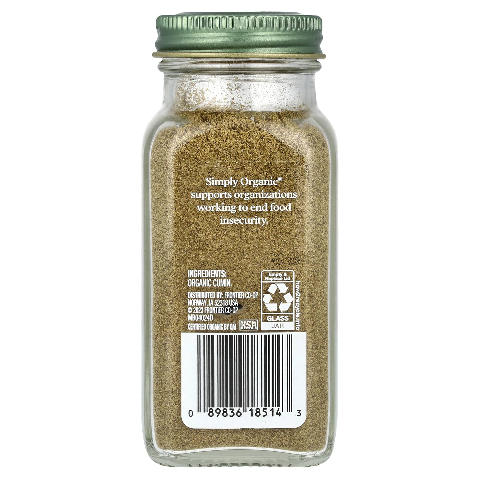 Simply Organic, Тмин, 65 г (2,31 унции)