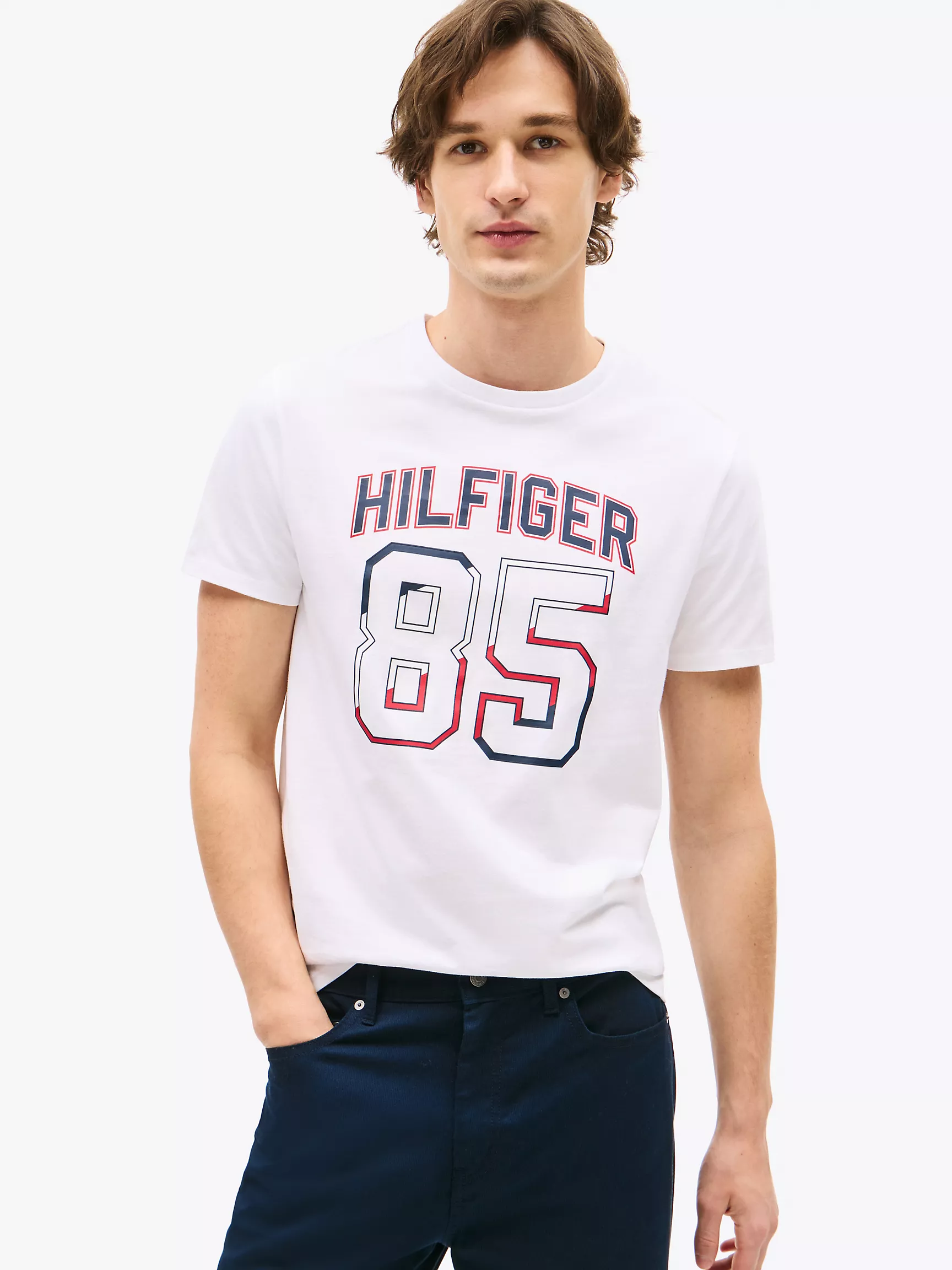 Мужская футболка Tommy Hilfiger, Футболка с логотипом Hilfiger 85