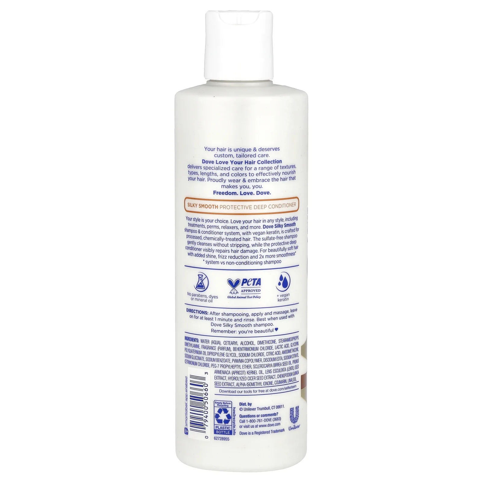 Dove, Protective Deep Conditioner, Silky Smooth, 400 мл (13,5 жидк. Унции)