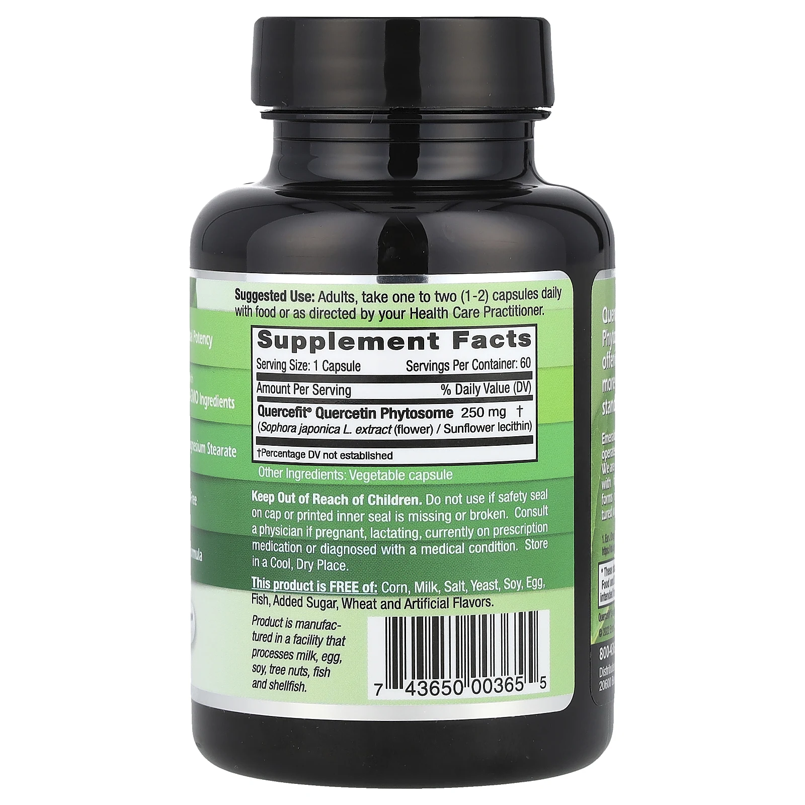 Emerald Laboratories, Фитосомы кверцетина, 250 мг, 60 растительных капсул