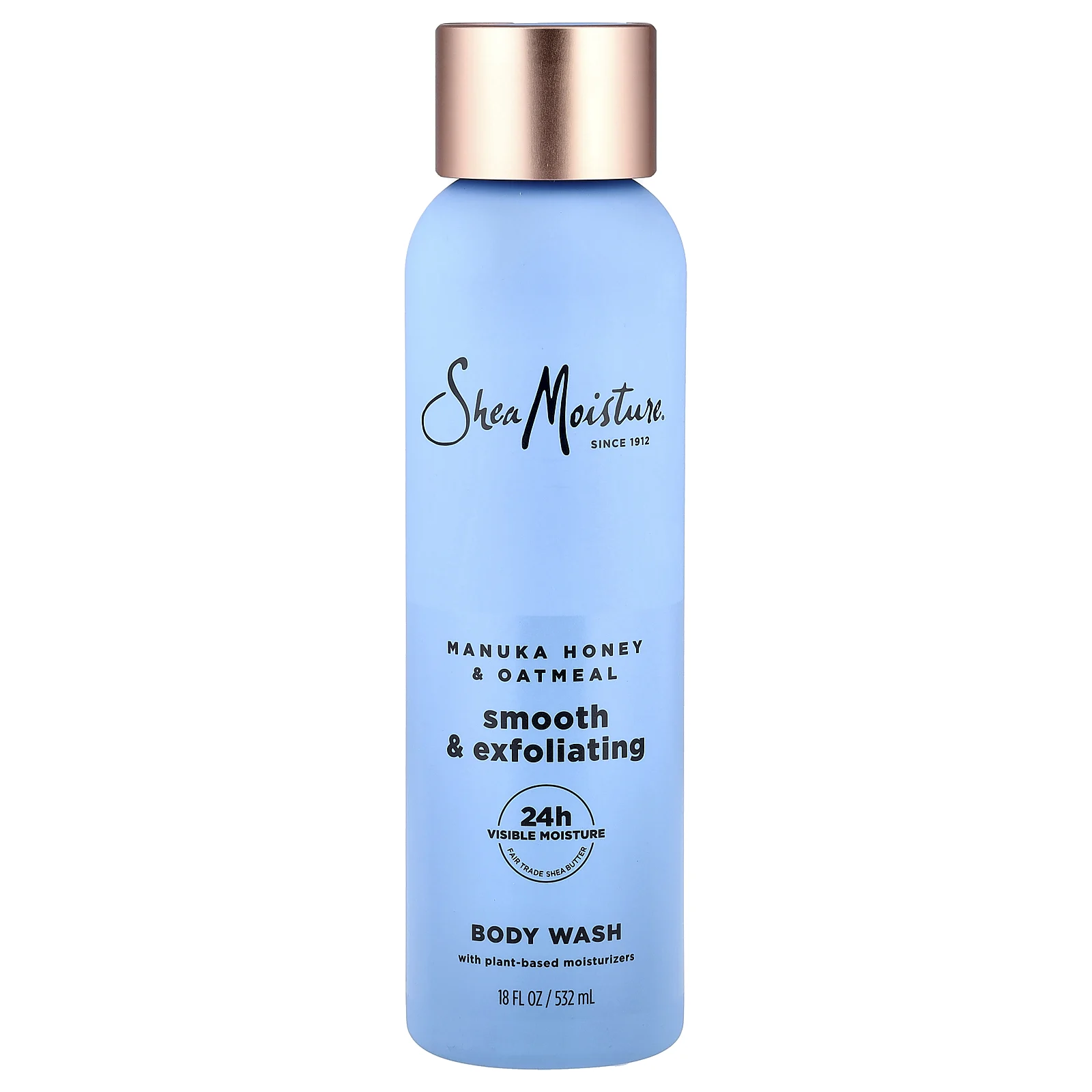 SheaMoisture, смягчающий и отшелушивающий гель для душа, мед манука и овсянка, 532 мл (18 жидк. унций)