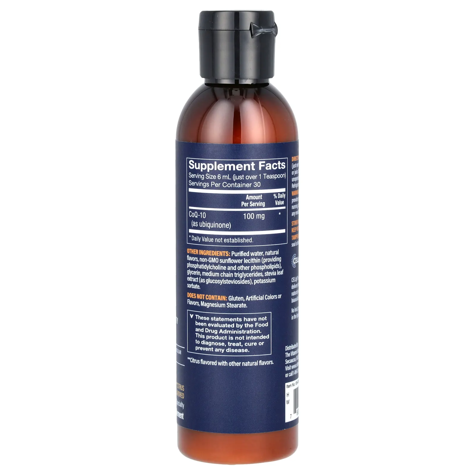 Vthrive, Жидкий липосомальный коэнзим Q-10, цитрус, 100 мг, 180 мл (6 жидк. Унций)