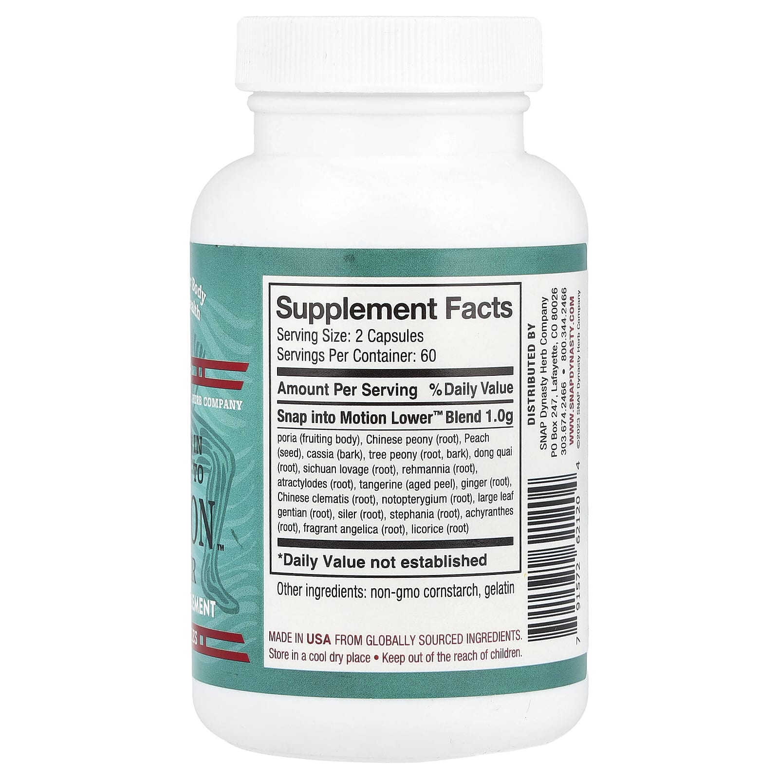 Snap Dynasty, Snap In To Motion ™ Lower, 120 капсул