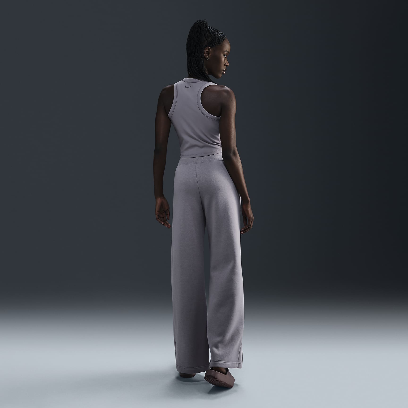 Nike Sportswear Phoenix Fleece Women's High-Waisted Wide-Leg Logo Pants