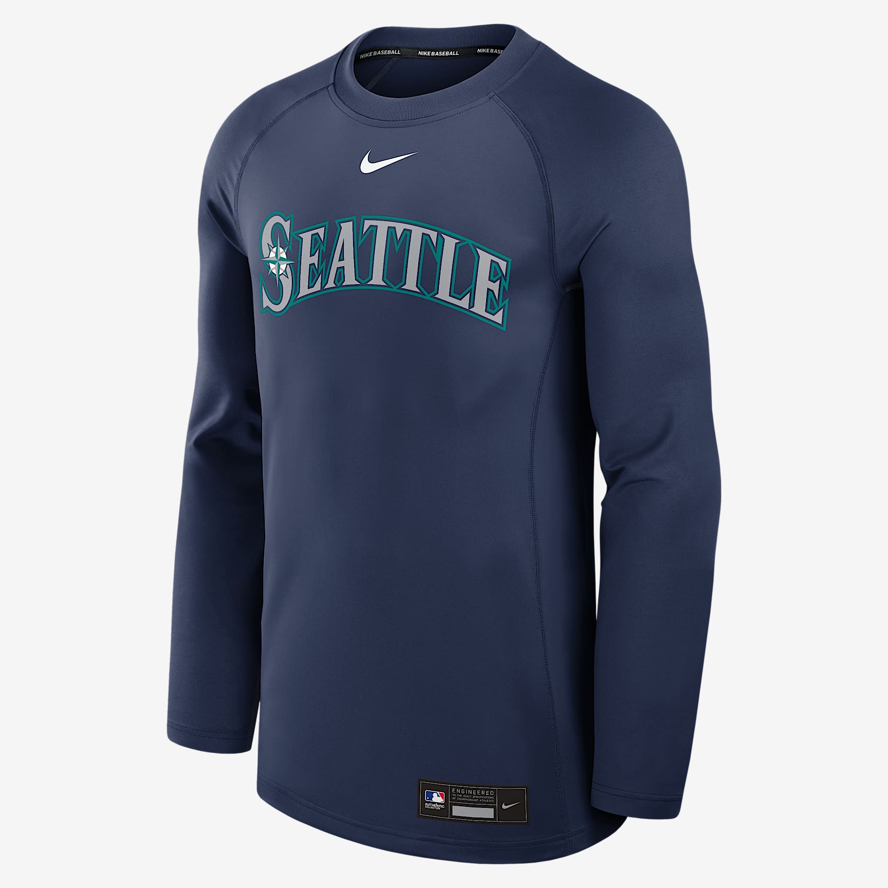 Seattle Mariners Authentic Collection Game Time Men's Nike Dri-FIT MLB Pullover Crew