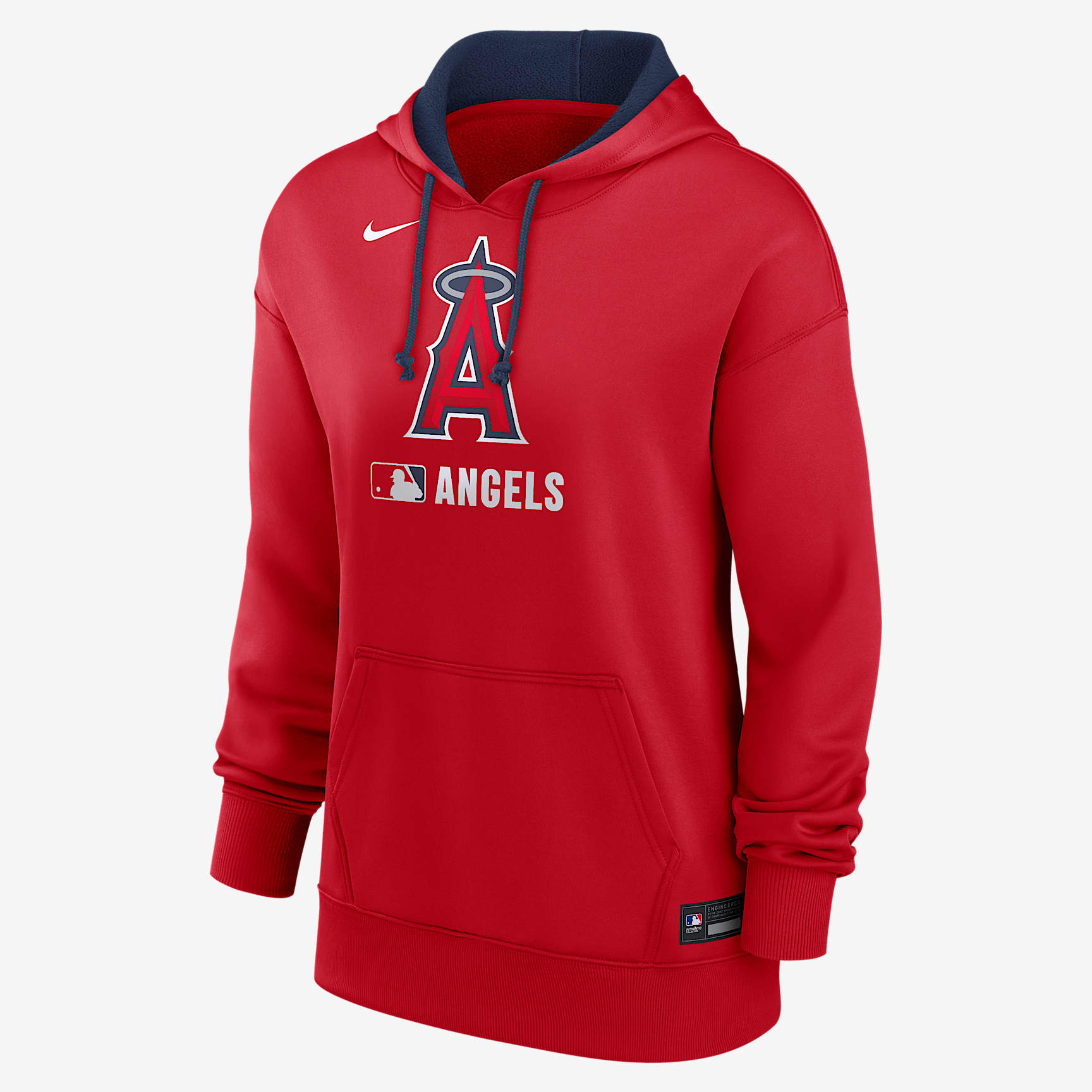 Los Angeles Angels Authentic Collection Women's Nike Therma MLB Pullover Hoodie