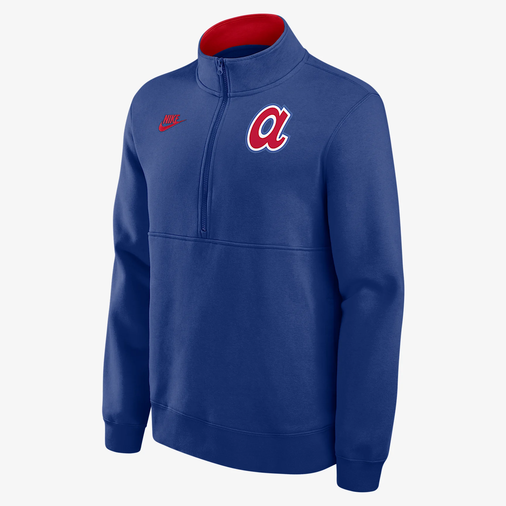 Atlanta Braves Cooperstown Men's Nike MLB 1/2-Zip Crew