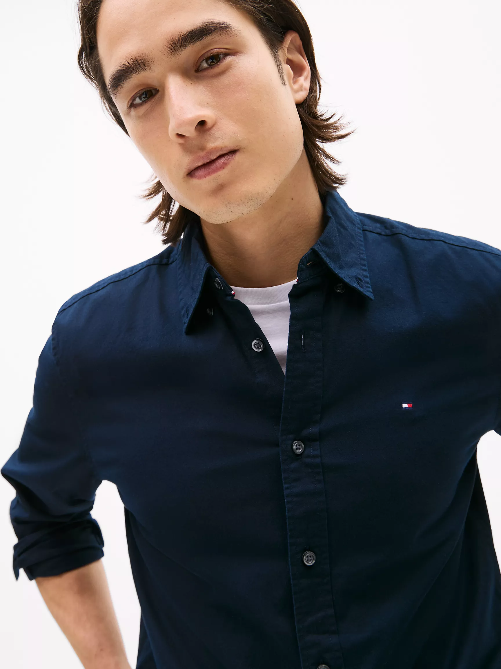 Мужская рубашка Tommy Hilfiger, Эластичная рубашка из оксфорда стандартного кроя