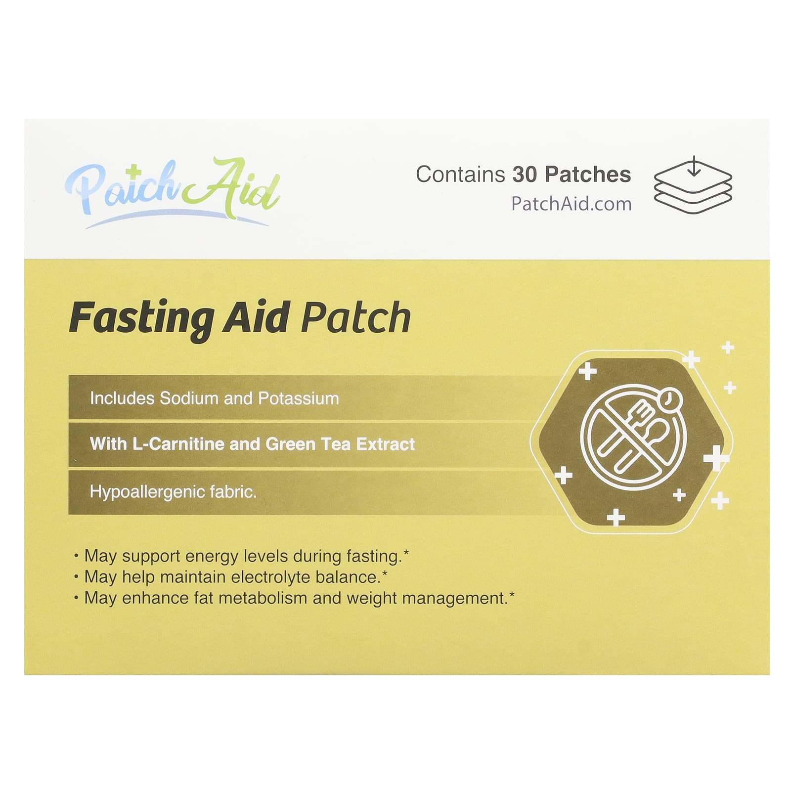 PatchAid, Патчи для помощи при голодании, 30 шт.