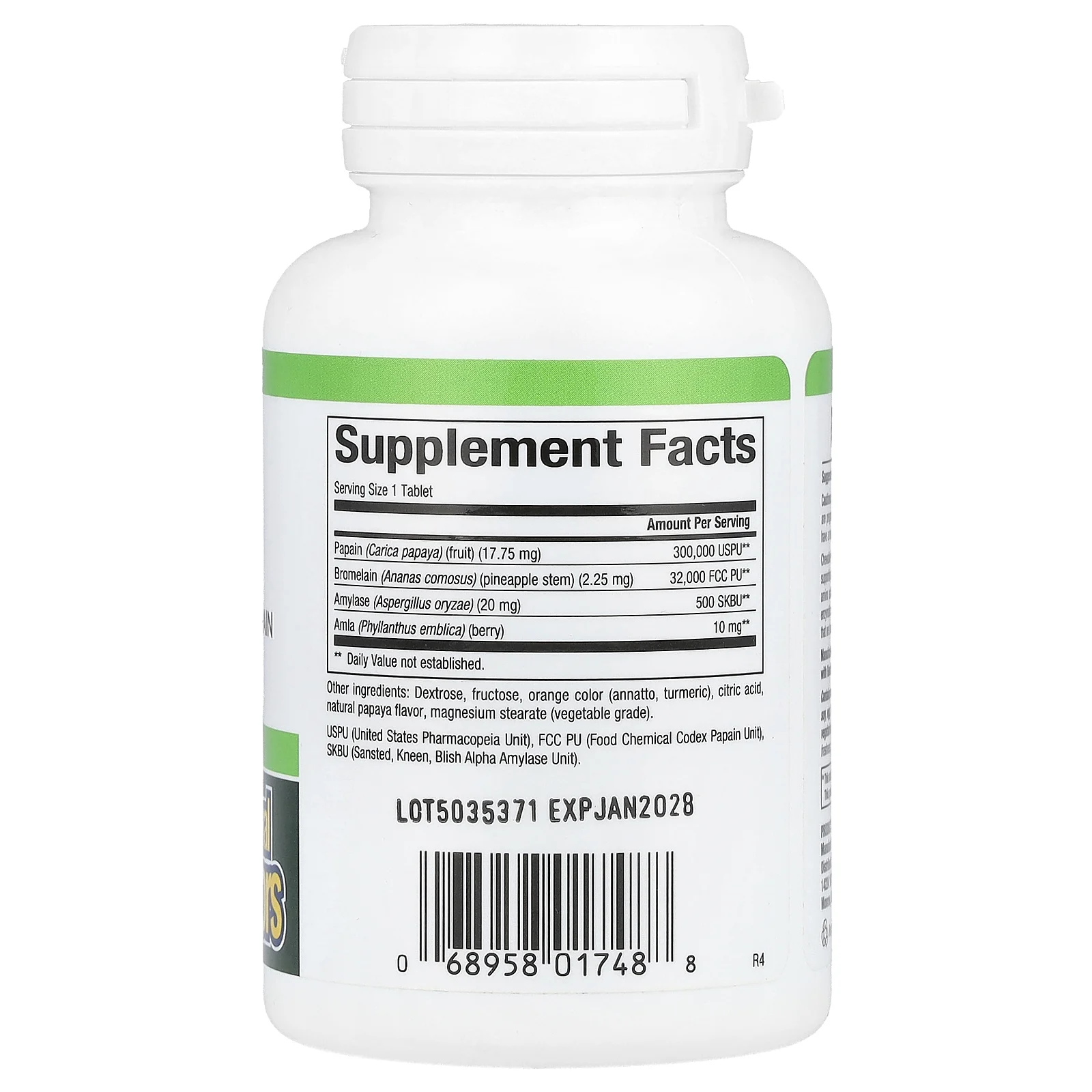 Natural Factors, ферменты папайи с амилазой и бромелаином, 60 жевательных таблеток