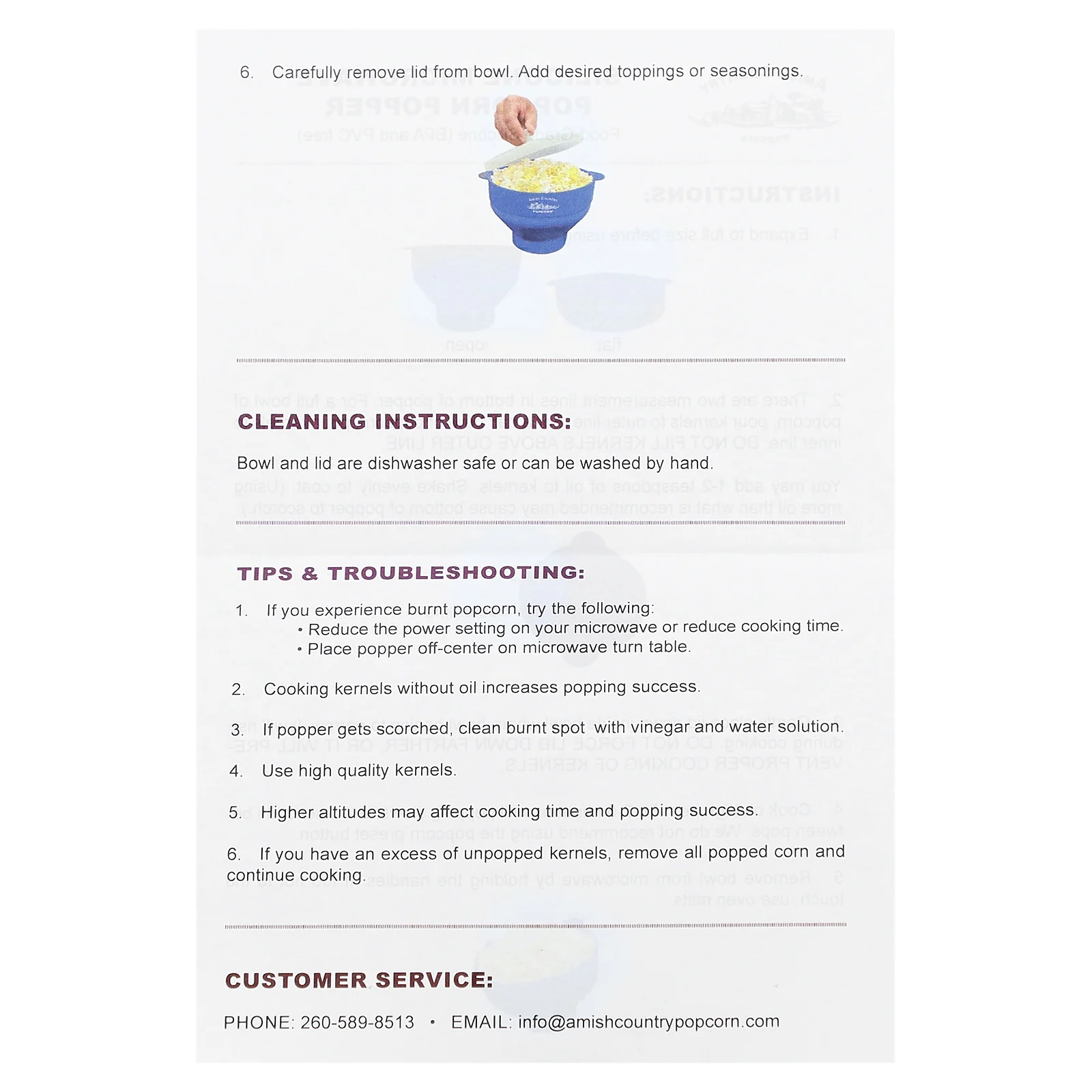 Amish Country Popcorn, Силиконовый попкорн для микроволновой печи, красный, 4 шт.