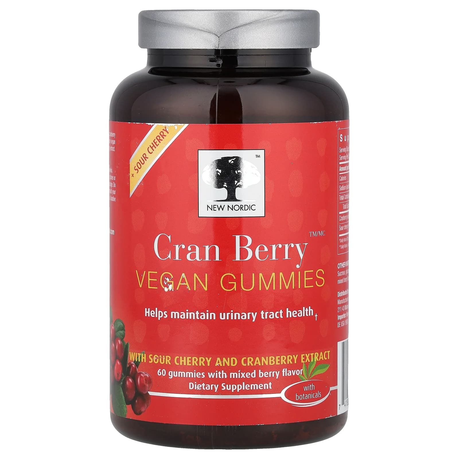 New Nordic, Веганские жевательные мармеладки, ягодное ассорти, 60 жевательных мармеладок