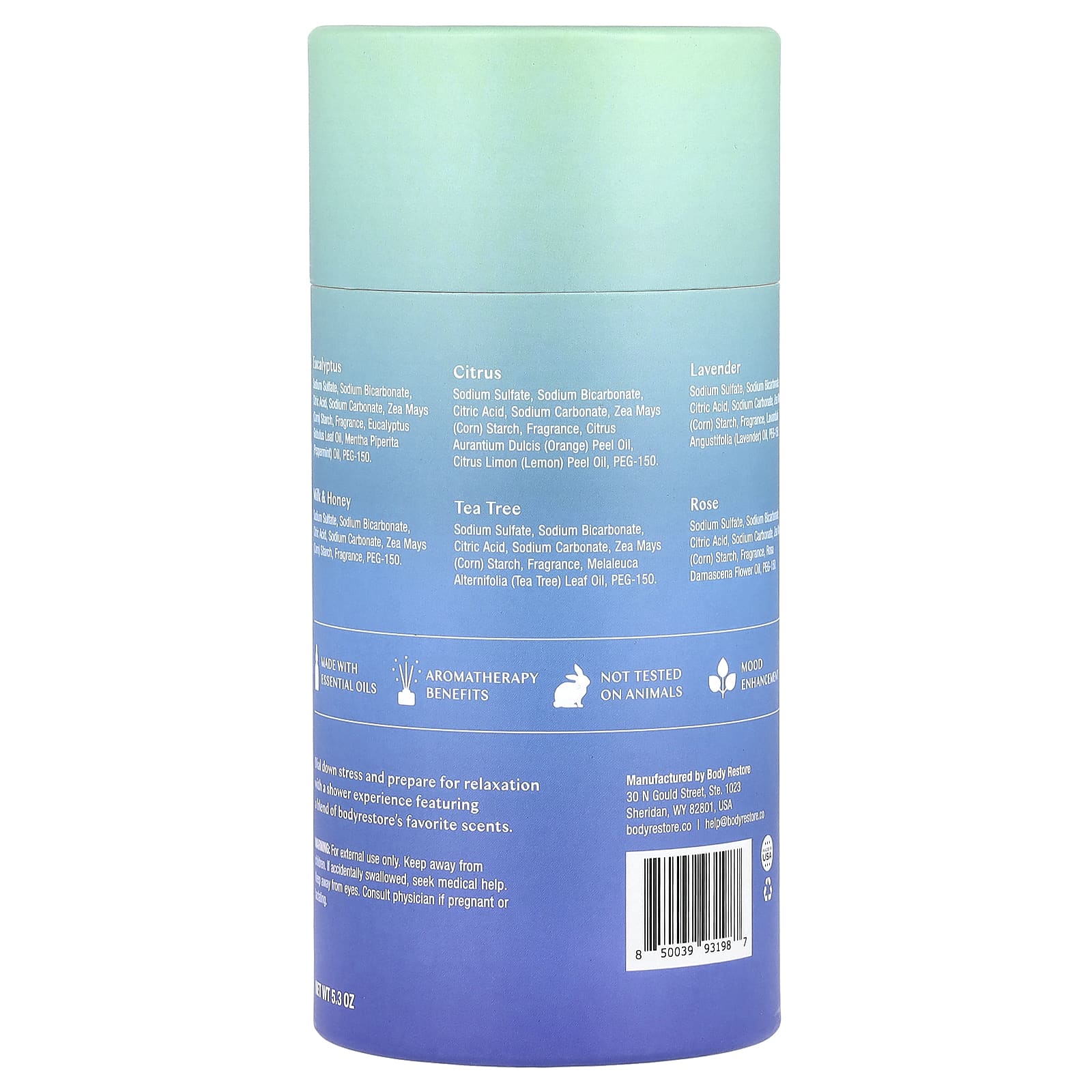 Body Restore, Пароварки для душа Essence, смесь Essential, 6 таблеток, 5,3 унции