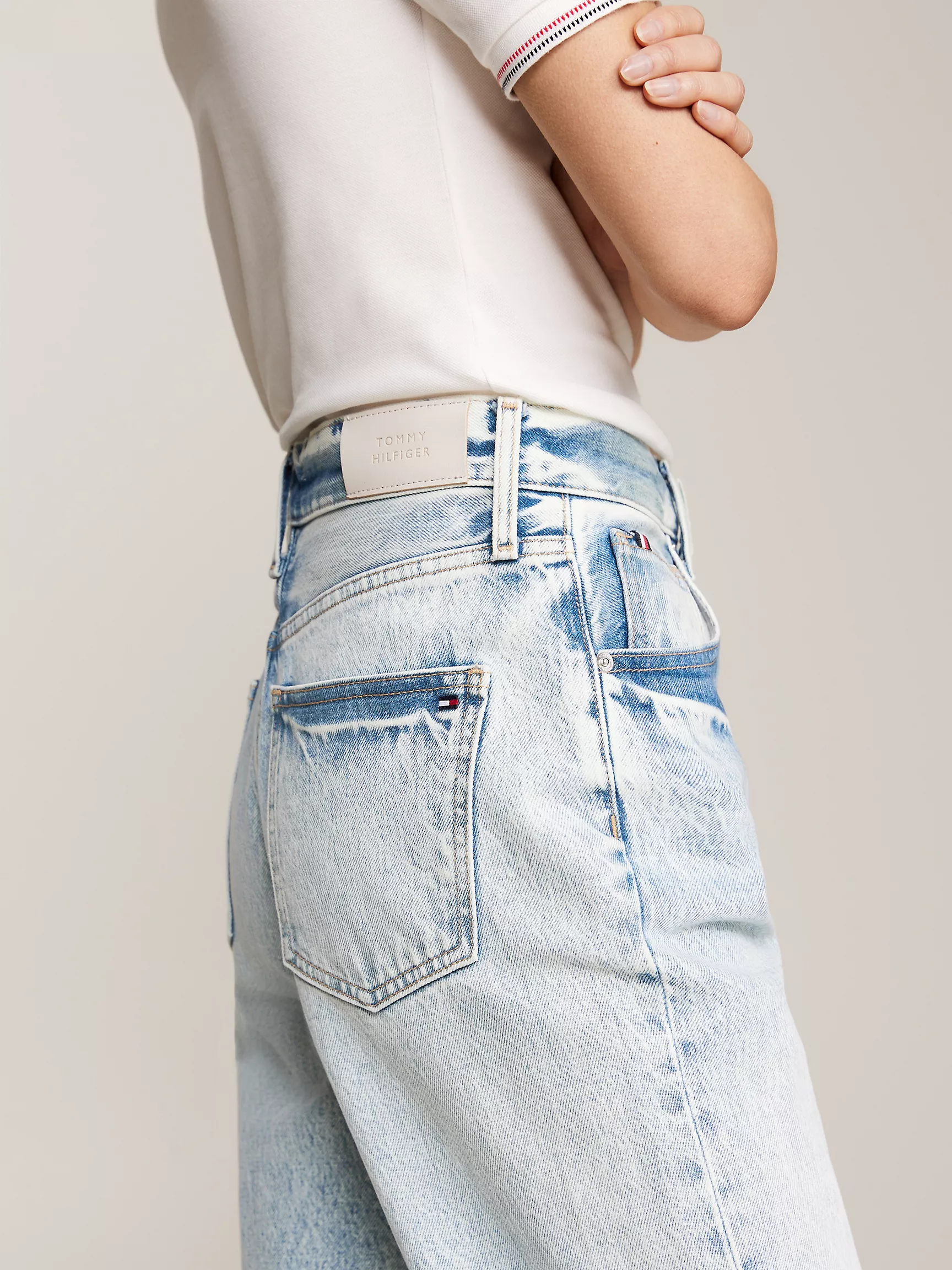 Женские джинсы Tommy Hilfiger, Джинсы с высокой посадкой, свободного кроя и расклешением