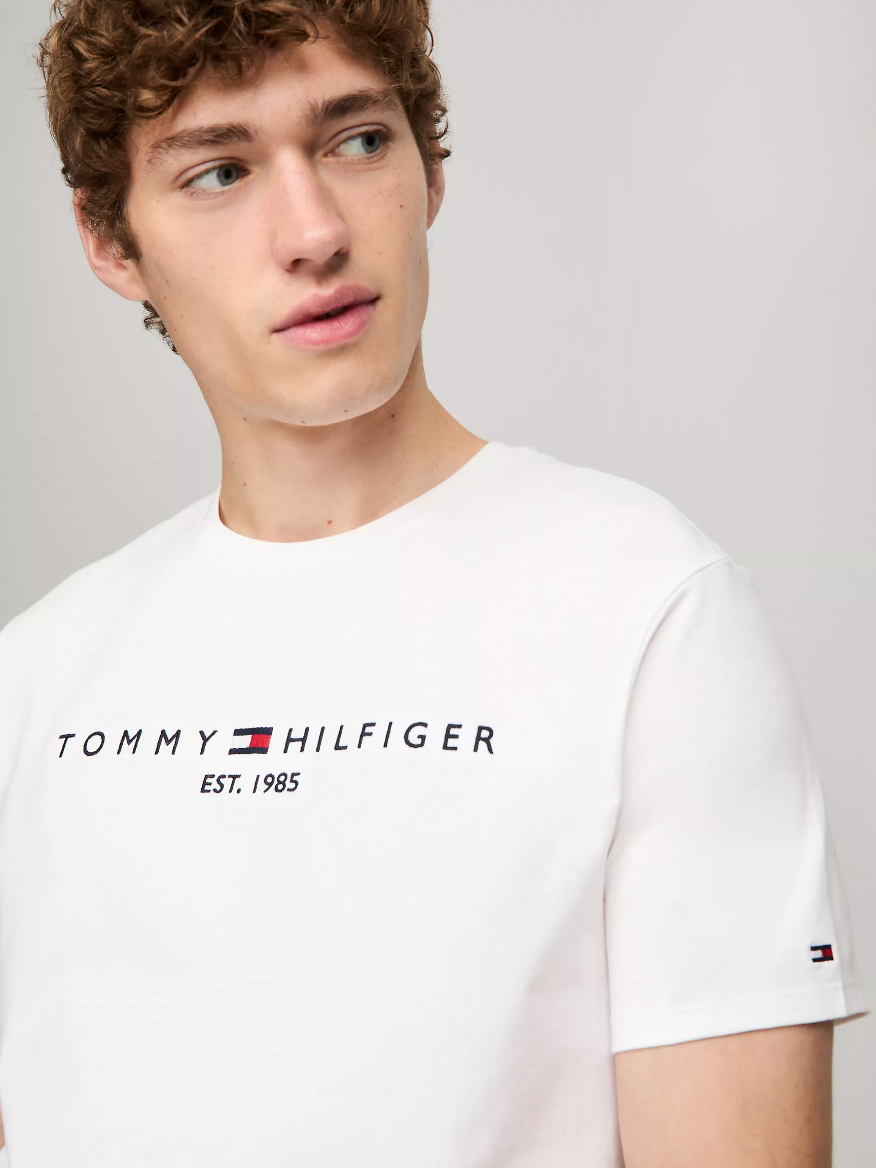 Мужская футболка Tommy Hilfiger, Футболка с вышитым логотипом Tommy