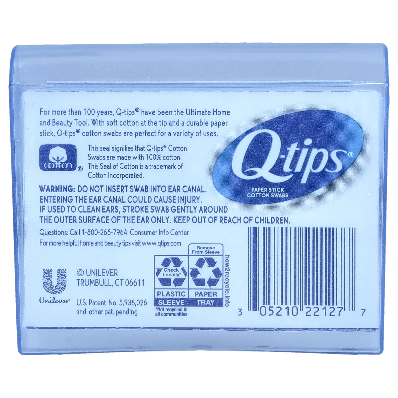 Q-tips, Ватные палочки, On-The-Go, 30 тампонов