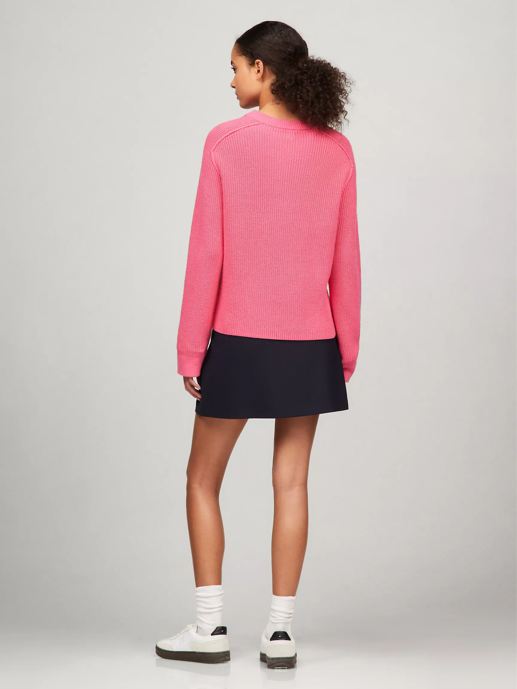 Женский свитер Tommy Hilfiger, Однотонный свитер с круглым вырезом