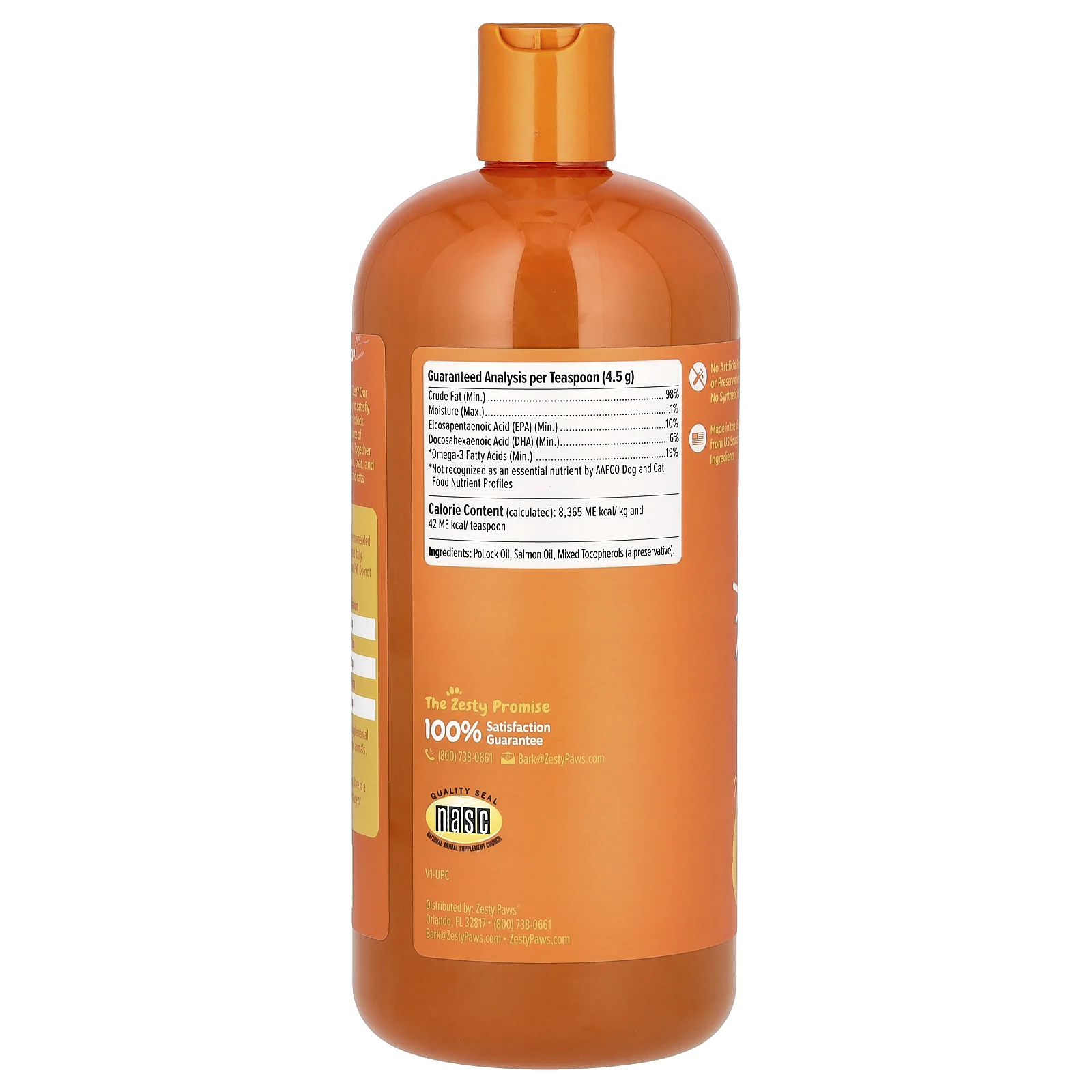 Zesty Paws, Жир диких аляскинских рыб, для собак и кошек, для всех возрастов, 946 мл (32 жидк. Унции)