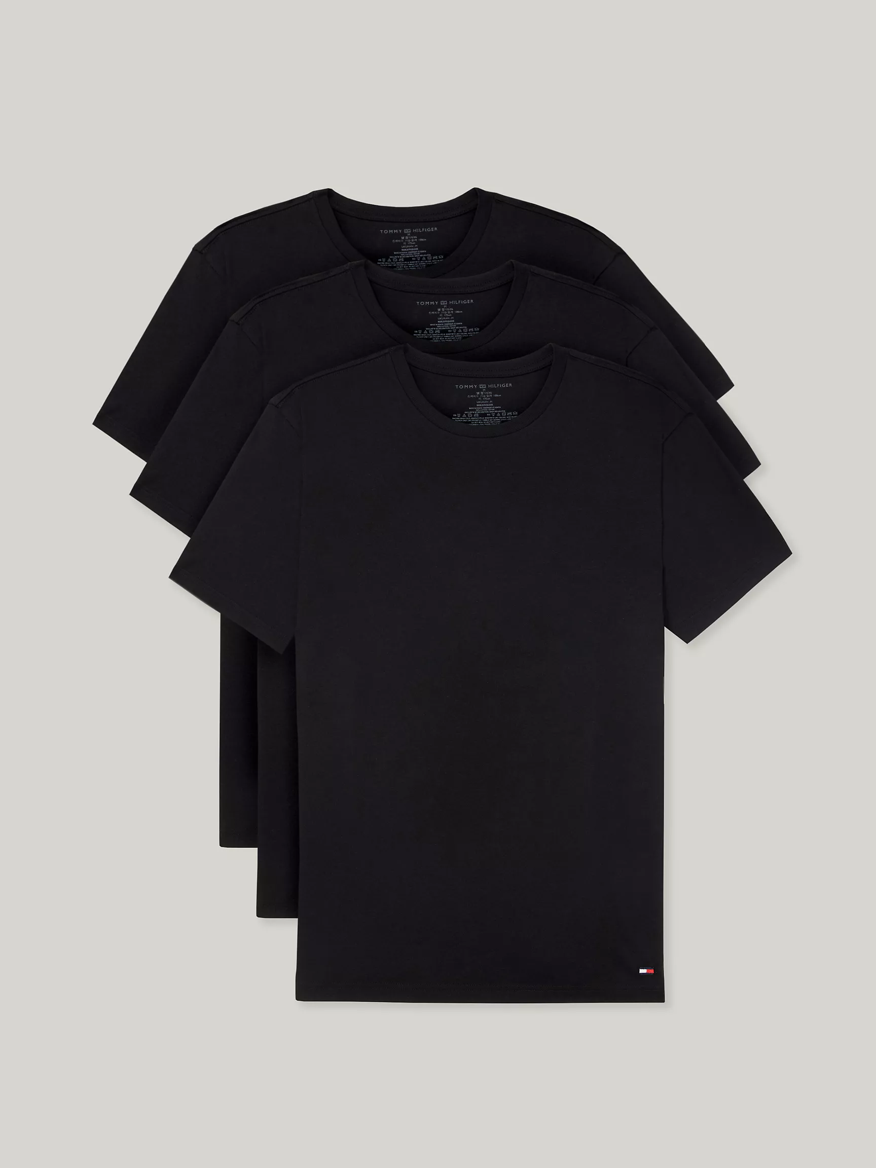 Мужское нижнее белье Tommy Hilfiger, Классические футболки с круглым вырезом из органического хлопка (набор 3 шт.)