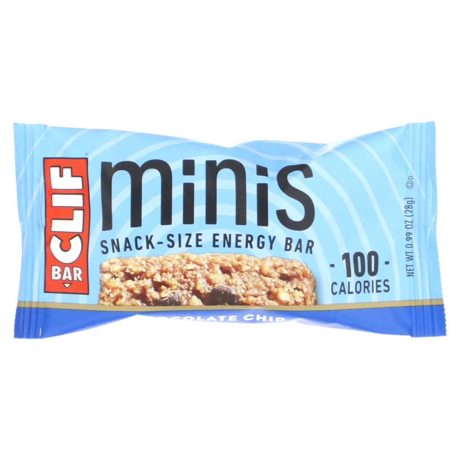 Clif Bar, Minis, энергетический батончик для снеков, шоколадная крошка, 20 батончиков, 28 г (0,99 унции)