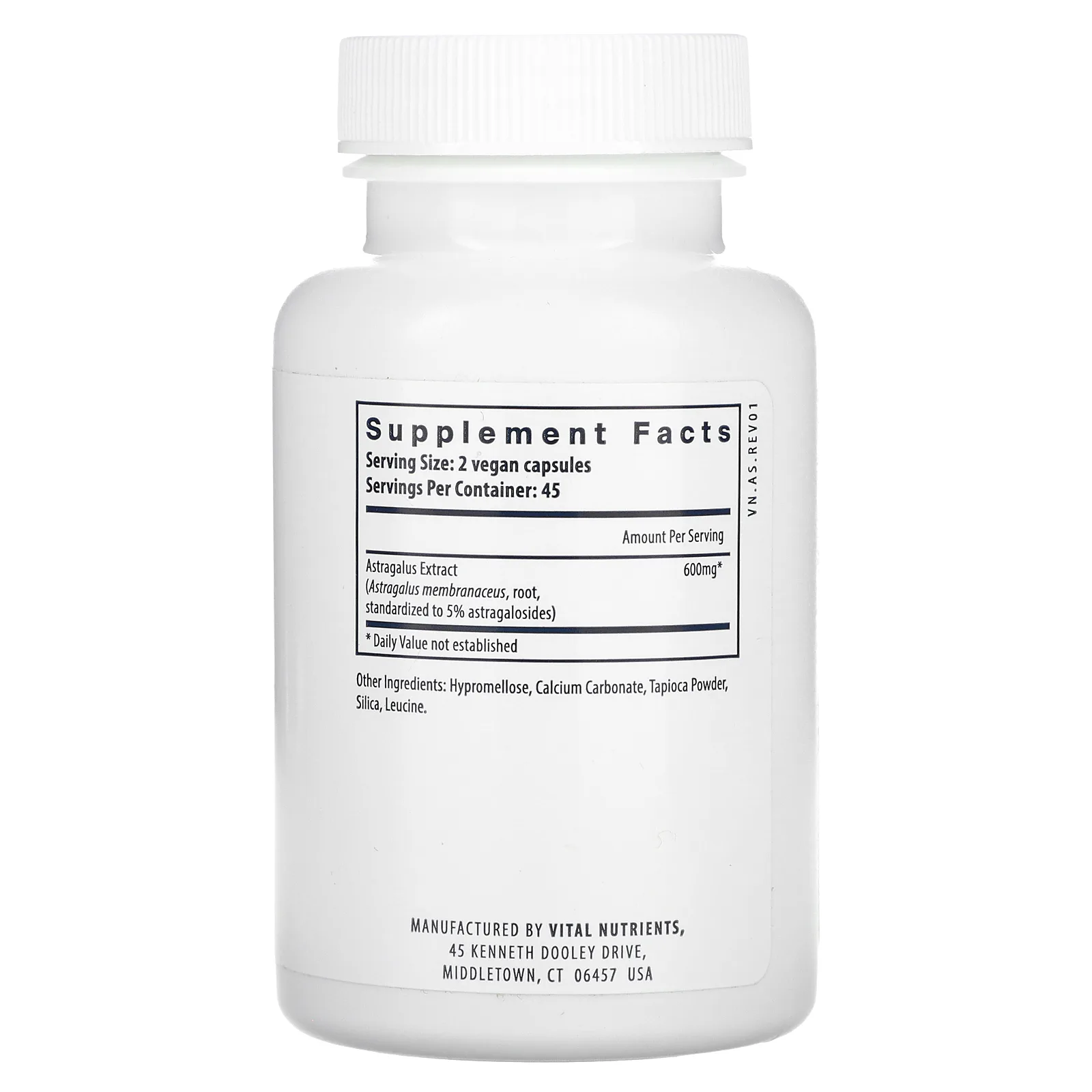 Vital Nutrients, экстракт корня астрагала, 90 веганских капсул