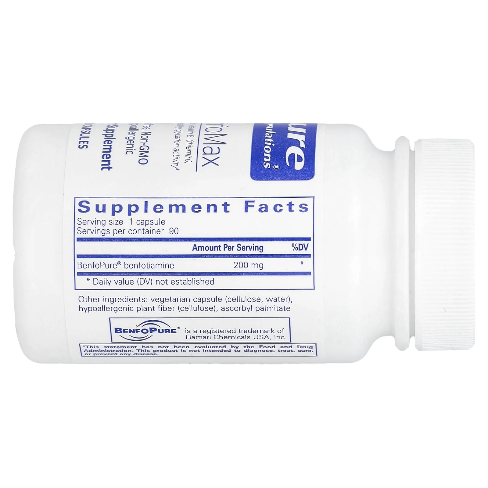 Pure Encapsulations, BenfoMax, 200 мг, 90 капсул