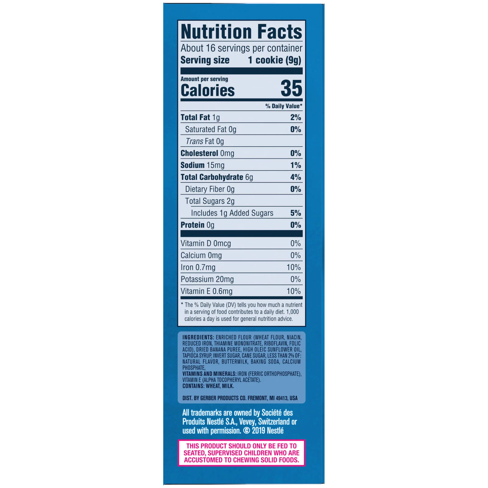 Gerber, банановое печенье, для детей старше 12 месяцев, 142 г (5 унций)