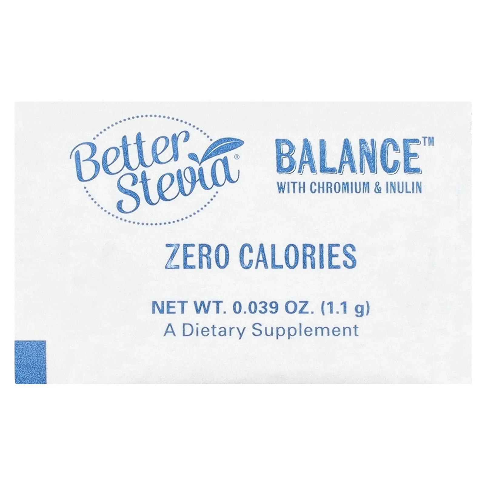 NOW Foods, Better Stevia, Balance, с хромом и инулином, 100 пакетиков по 1,1 г