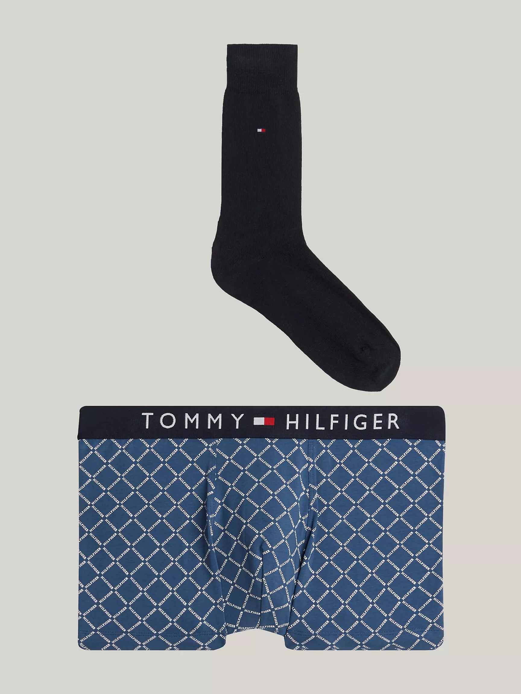 Мужское нижнее белье Tommy Hilfiger, Комплект из трусов и носков с принтом Tommy (2 предмета)