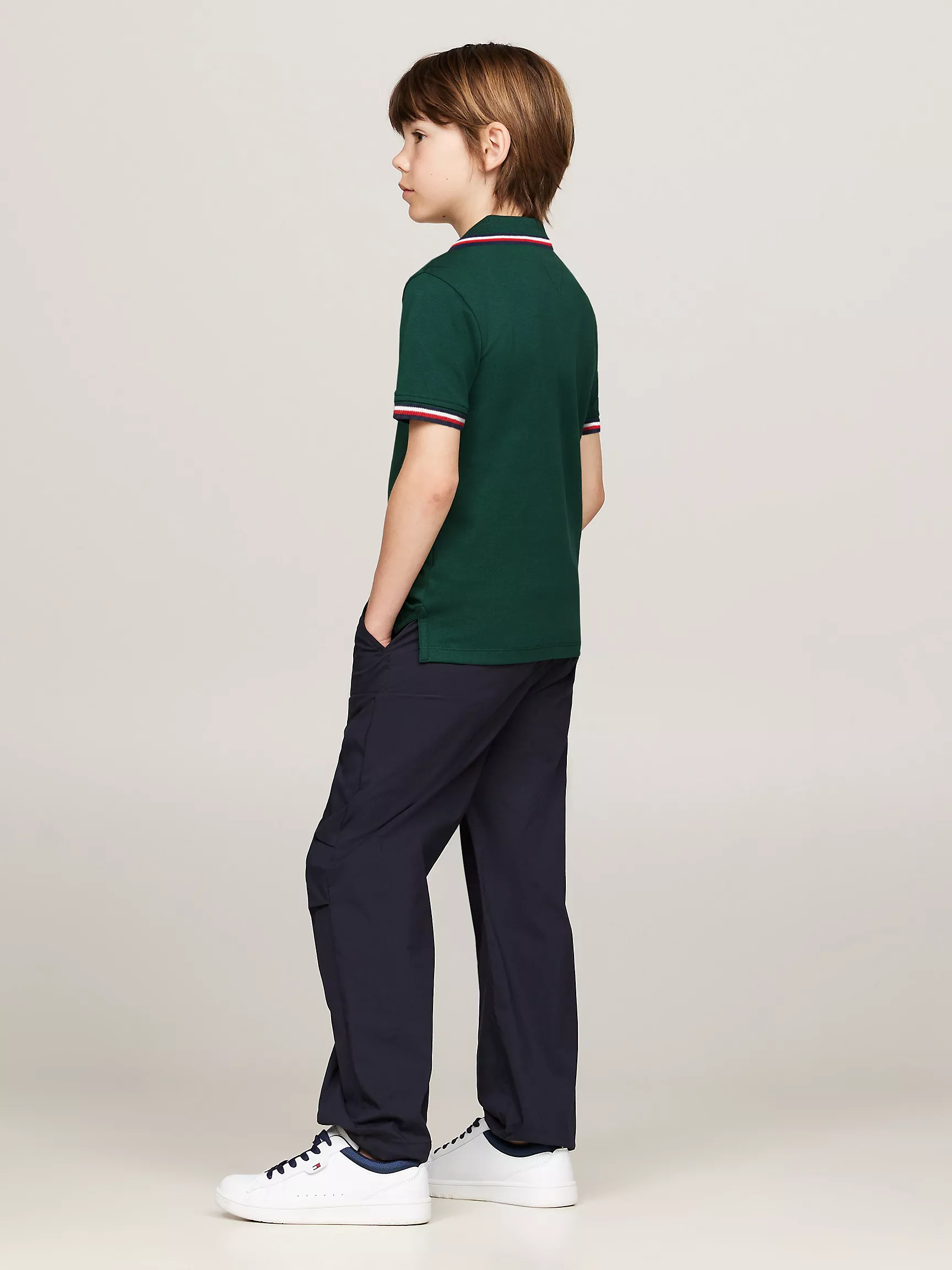 Рубашка-поло для мальчиков Tommy Hilfiger, Детское поло с коротким рукавом и влагоотводящей технологией Tommy