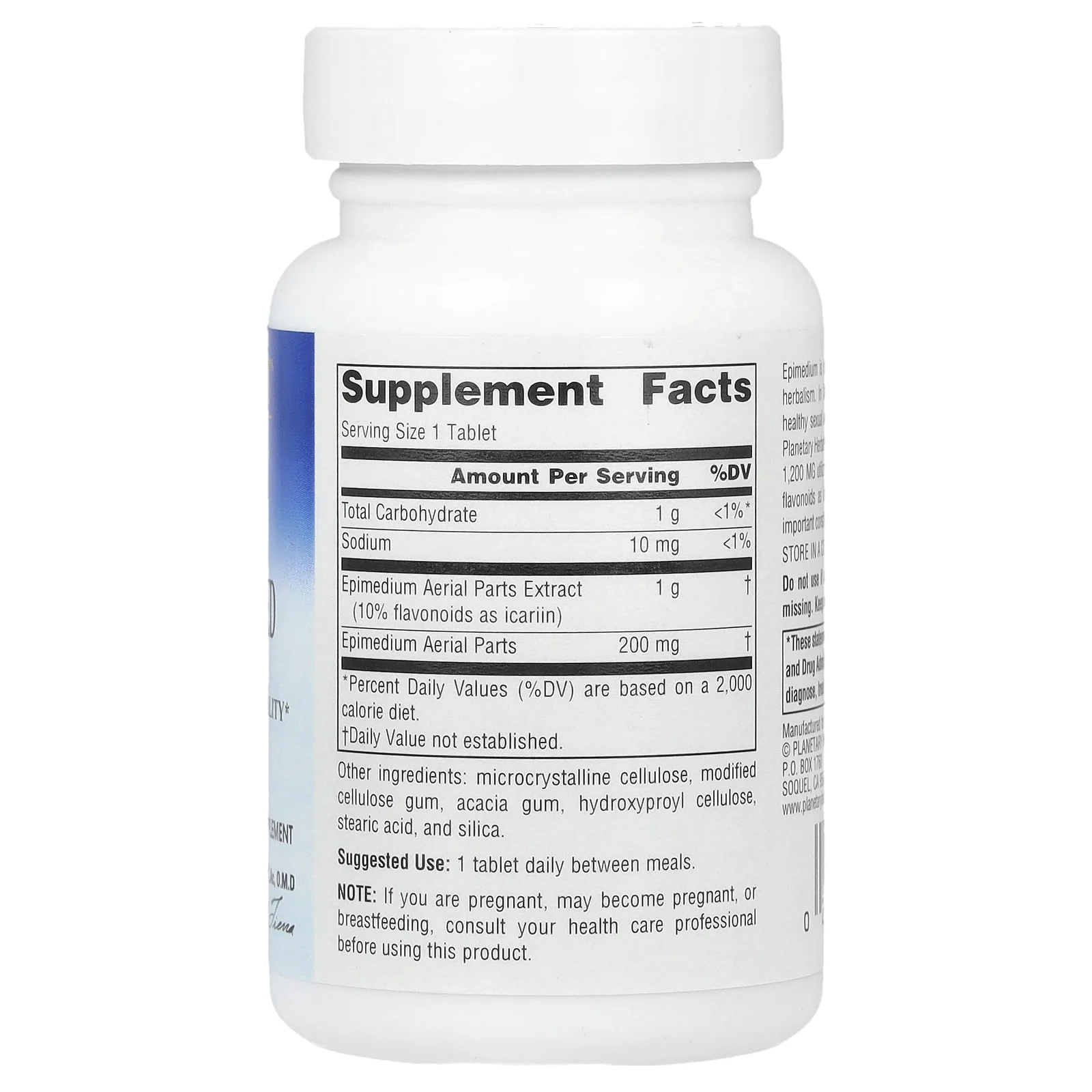 Planetary Herbals, Full Spectrum ™ Horny Goat Weed, 1200 мг, 30 таблеток