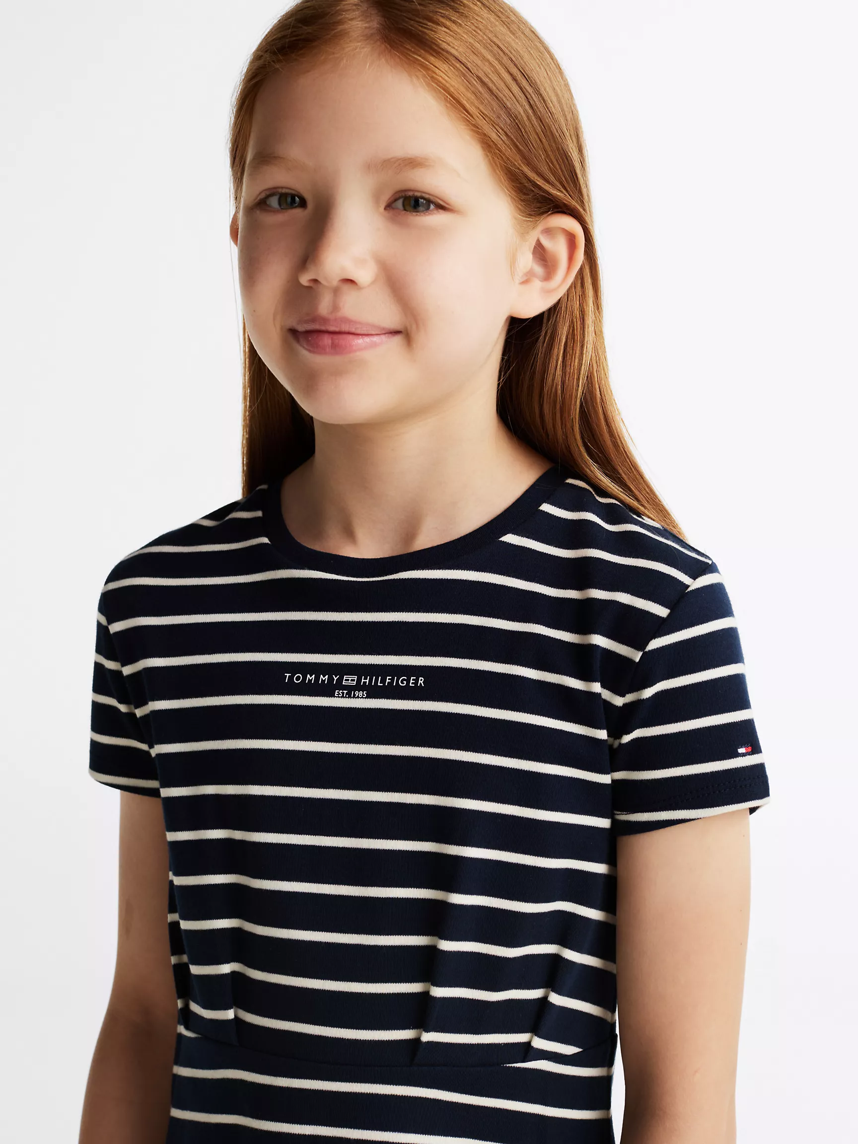 Платье для девочек Tommy Hilfiger, Детское платье-футболка с коротким рукавом