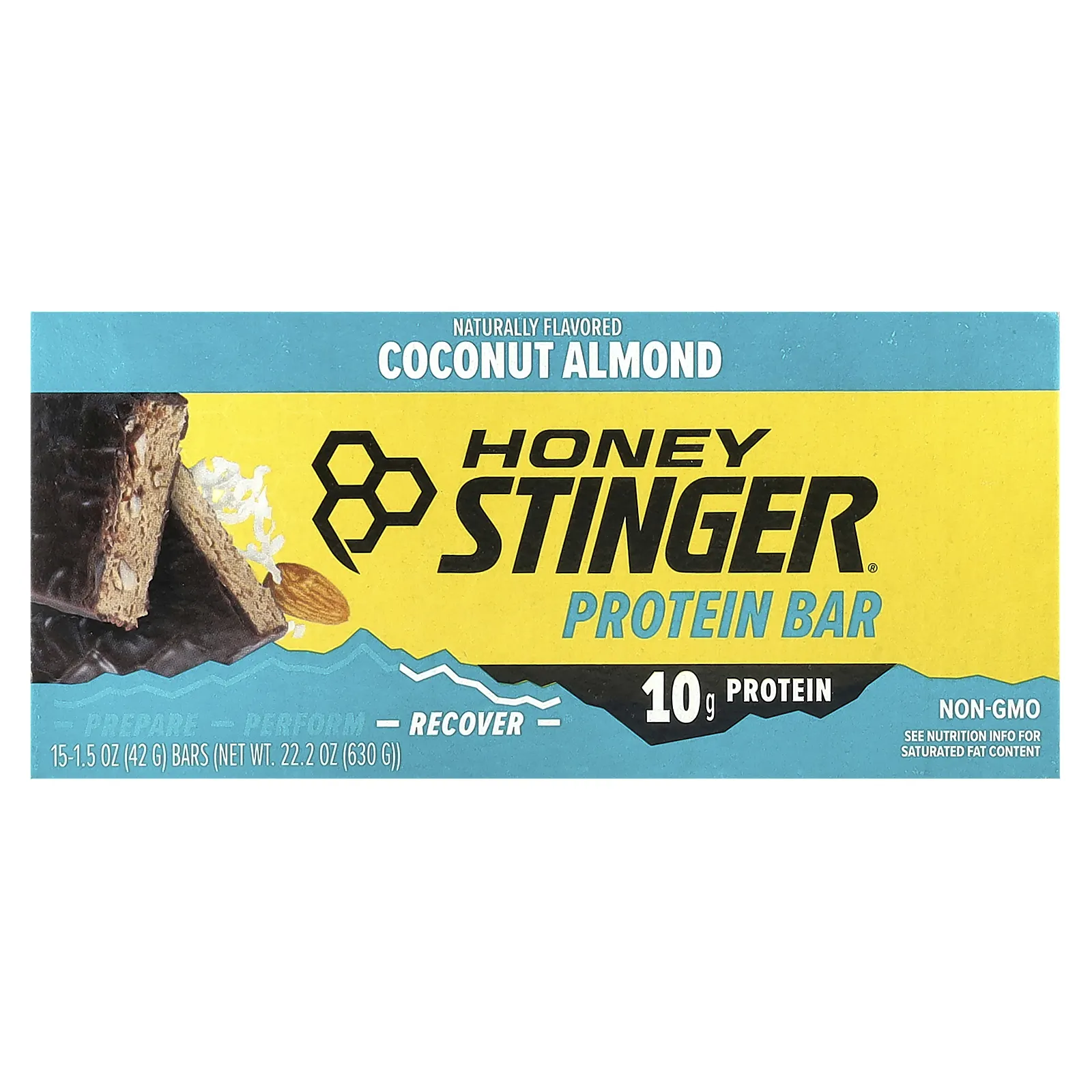 Honey Stinger, Протеиновый батончик, кокос и миндаль, 15 батончиков, 42 г (1,5 унции)