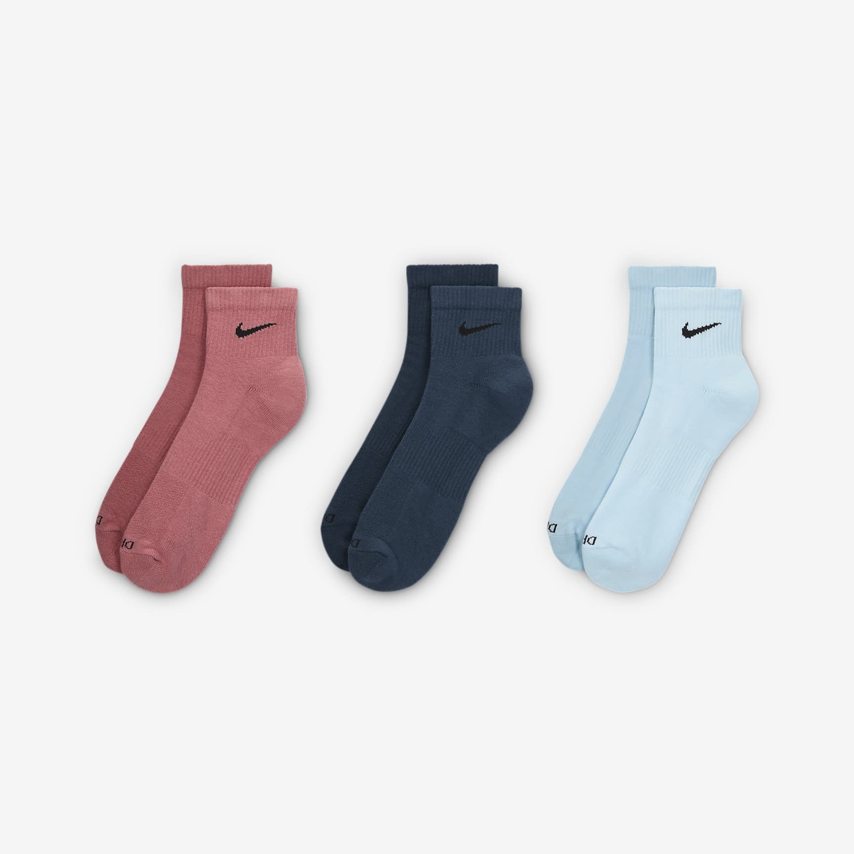 Nike Everyday Plus Cushioned Training Ankle Socks (3 Pairs)