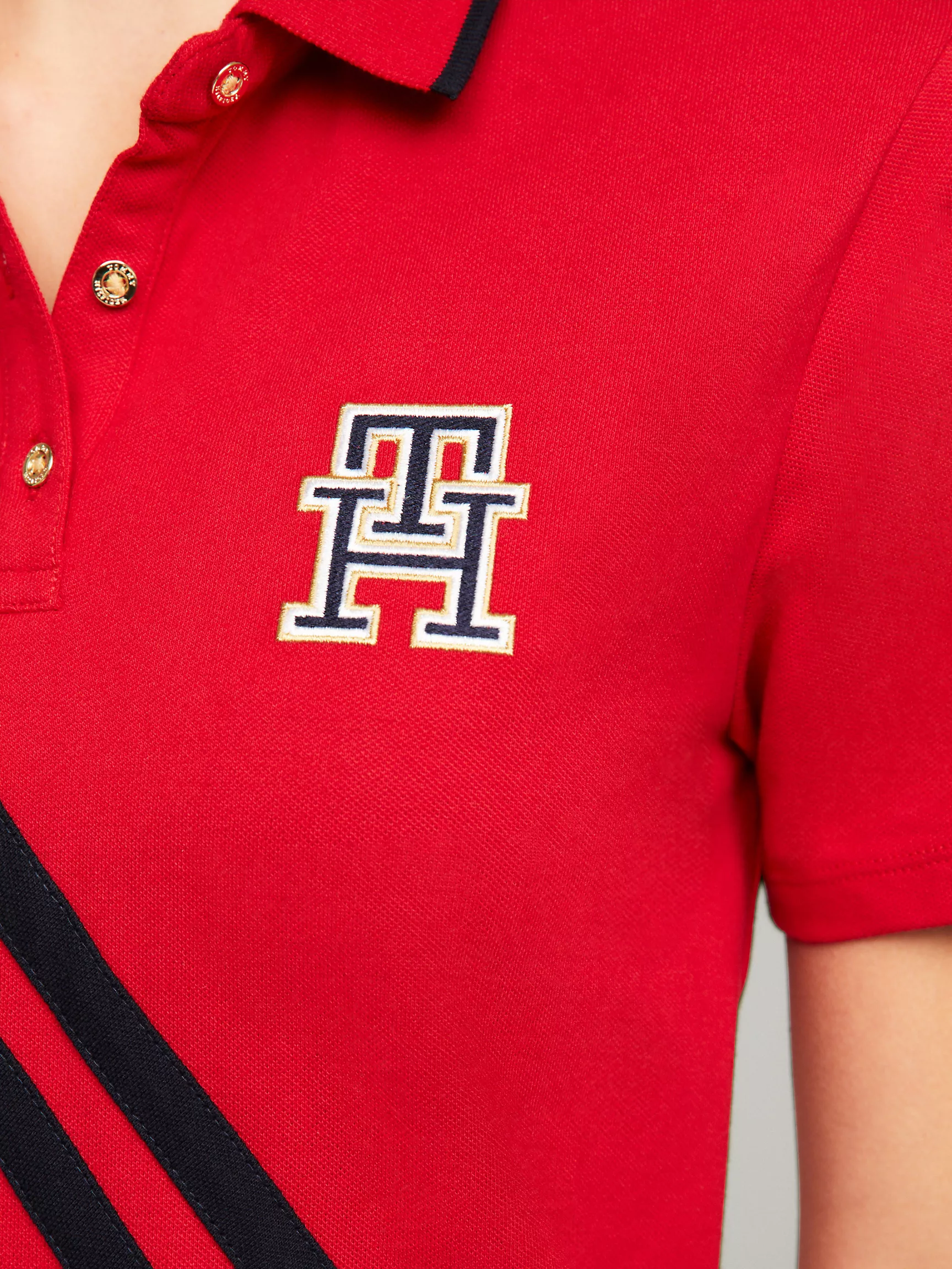 Женское платье Tommy Hilfiger, Полосатое платье-поло с диагональными полосками