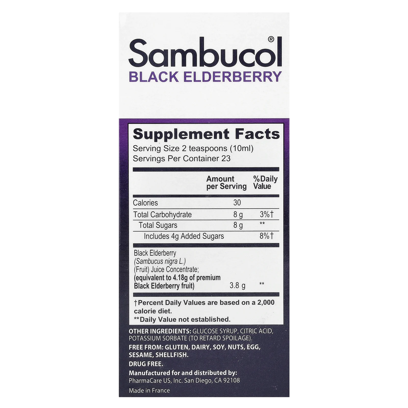 Sambucol, сироп из черной бузины, 230 мл (7,8 жидк. унции)