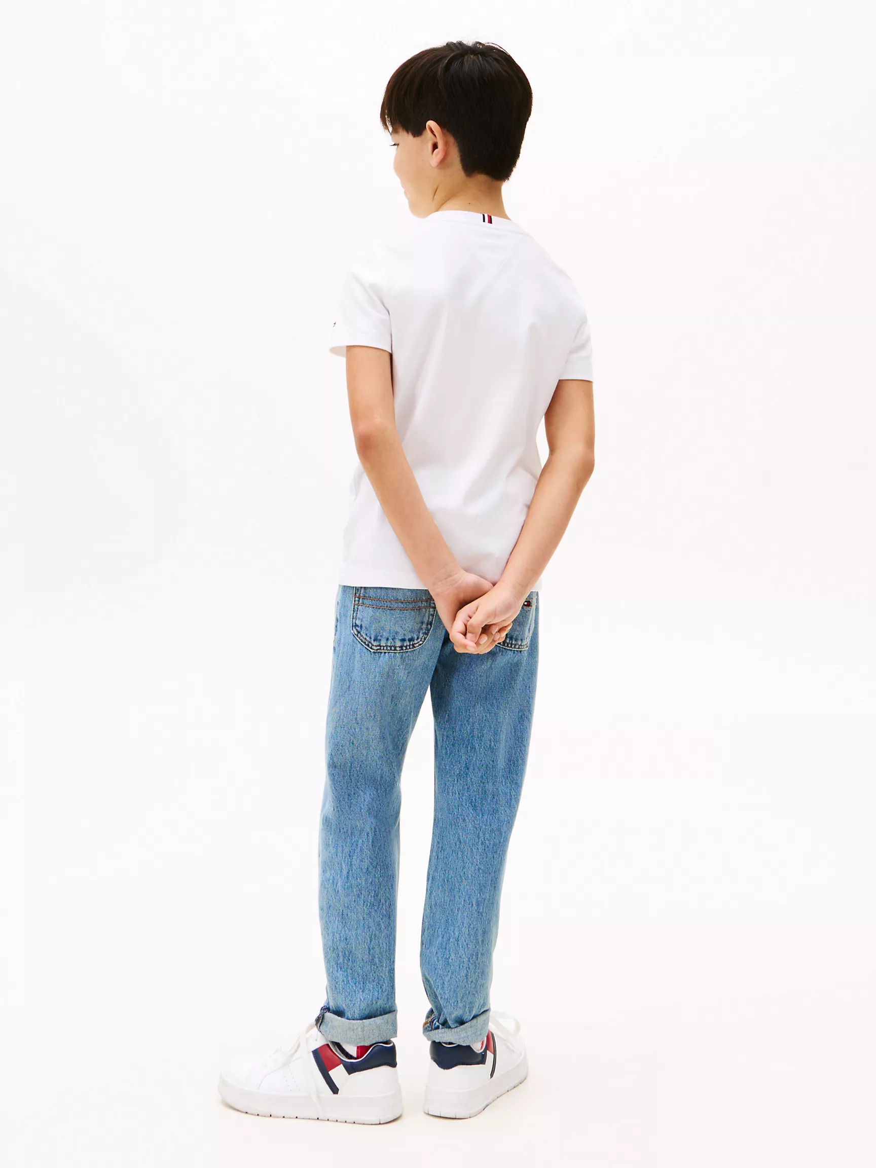 Футболка Tommy Hilfiger для мальчиков, Детская футболка с вышитым логотипом Crest