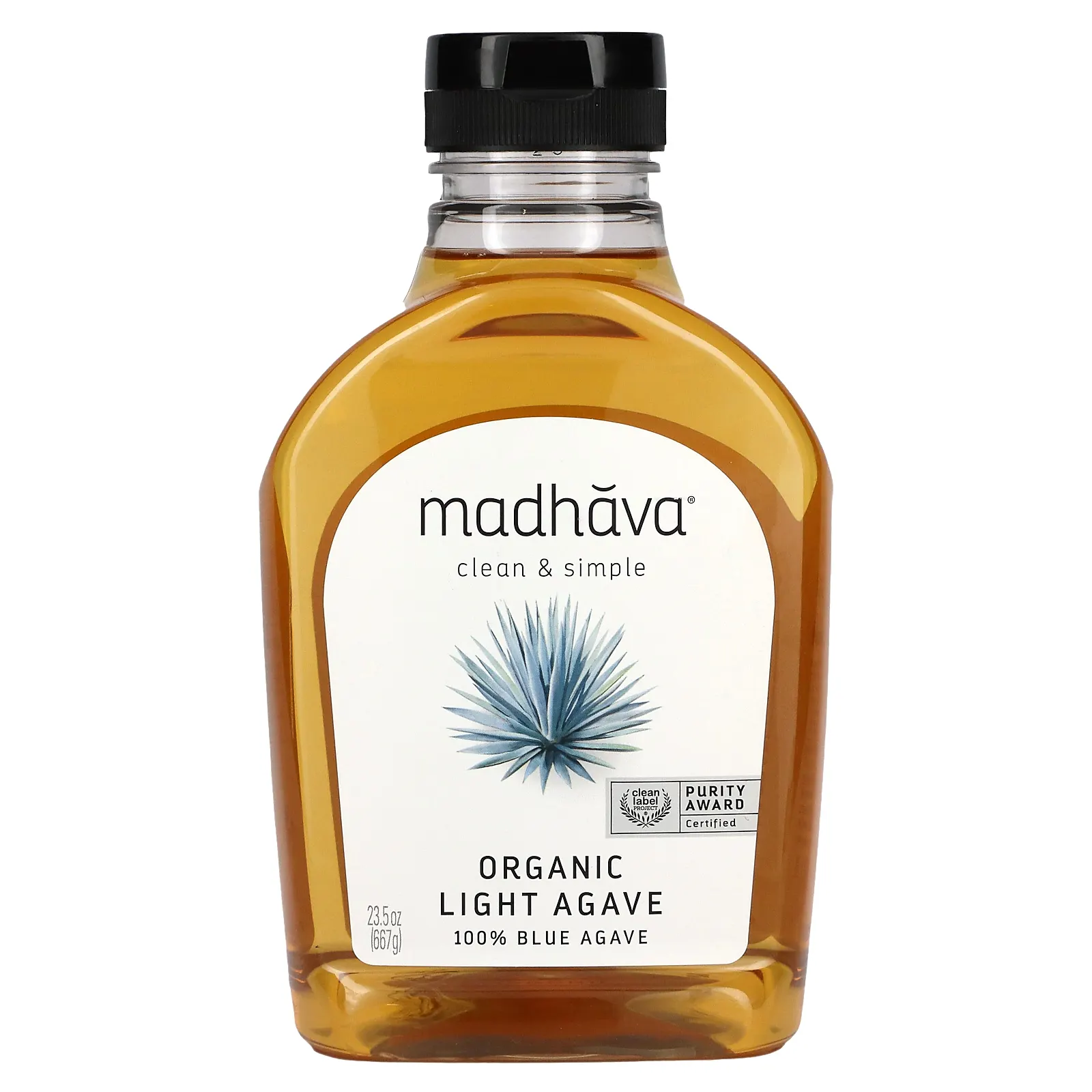 Madhava Natural Sweeteners, золотистый сок органической голубой агавы, 667 г (23,5 унции)