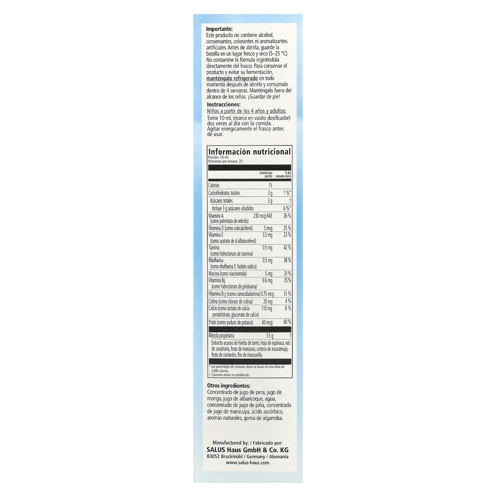 Floradix, Kinder Love, жидкая мультивитаминная и травяная добавка для детей, без глютена, 250 мл (8,5 жидк. Унции)