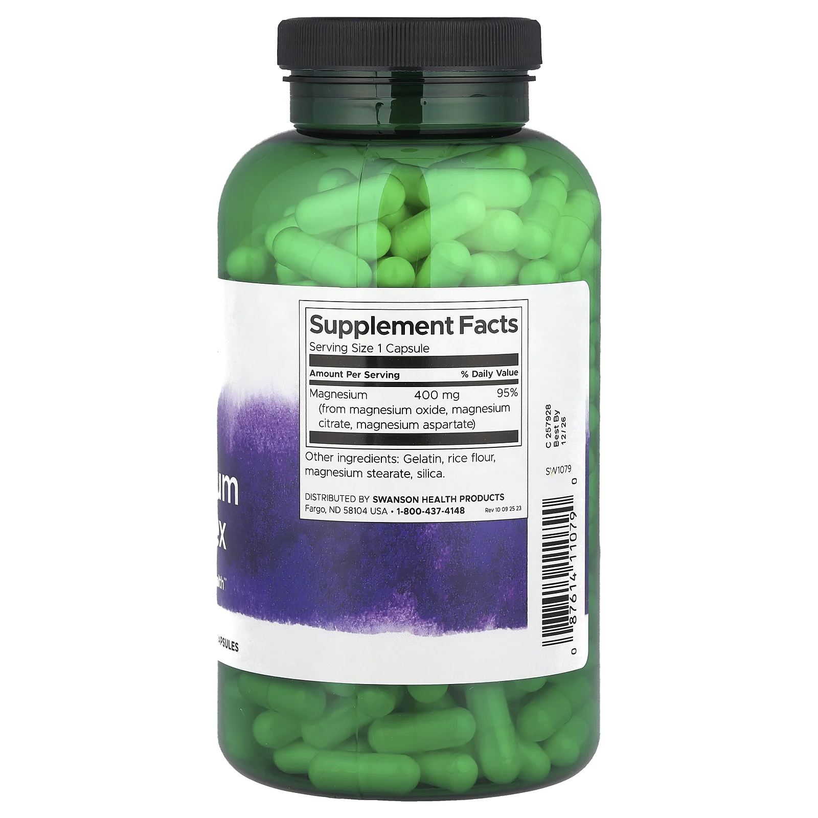 Swanson, Тройной комплекс магния, 400 мг, 300 капсул