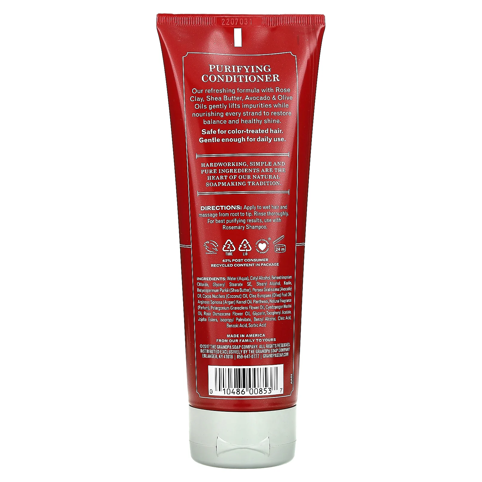 The Grandpa Soap Co., кондиционер с розовой глиной, очищение, 237 мл (8 жидк. унций)