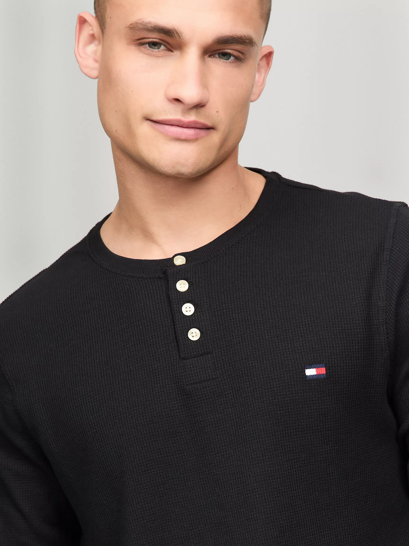 Мужской топ Tommy Hilfiger, Термокофта Henley для сна