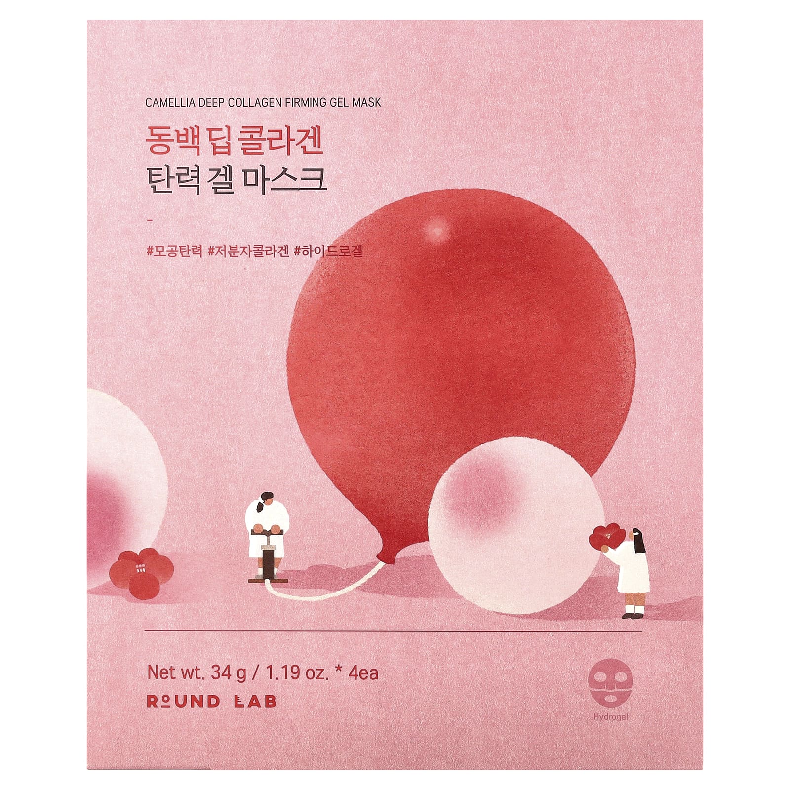 Round Lab, упругая гелевая маска с коллагеном и глубоким коллагеном, 4 шт. в упаковке, 34 г (1,19 унции)