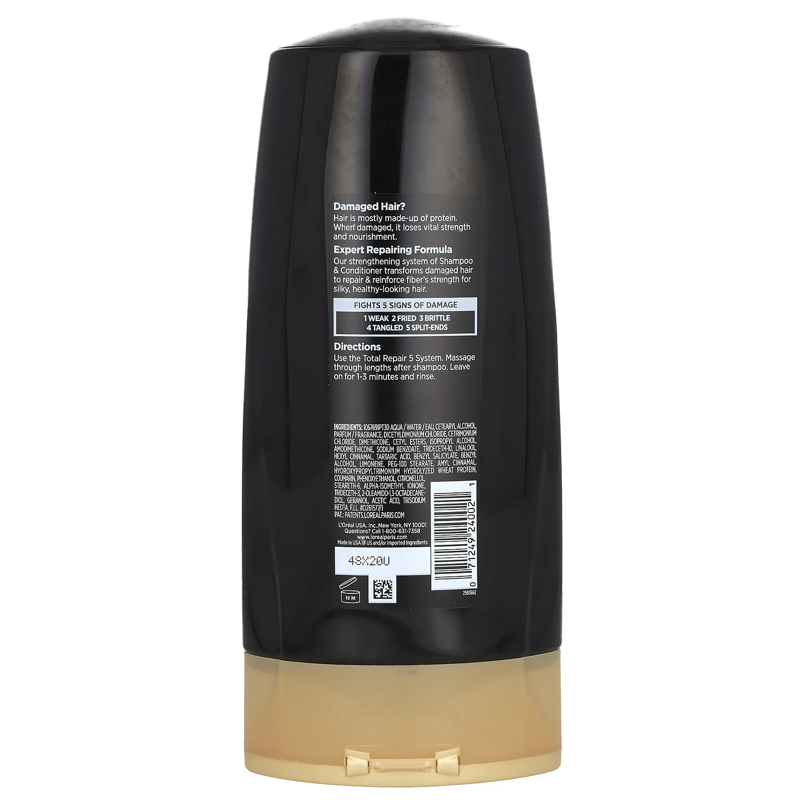 L'Oréal, Elvive, Total Repair 5, восстанавливающий кондиционер, для поврежденных волос, 750 мл (25,4 жидк. унции)