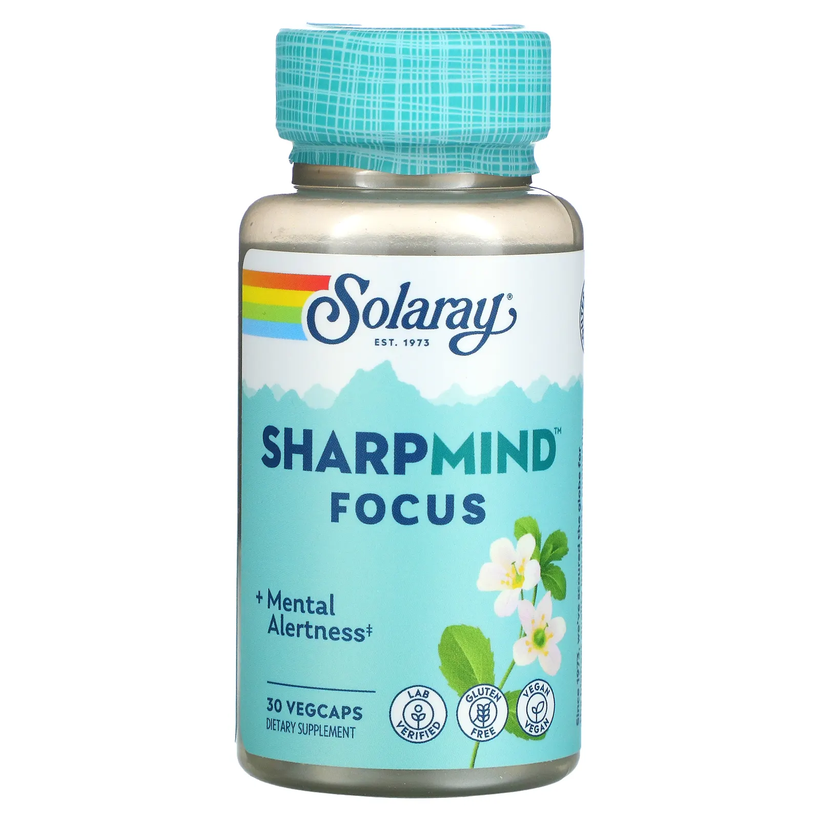 Solaray, SharpMind Focus, средство для улучшения концентрации внимания, 30 растительных капсул