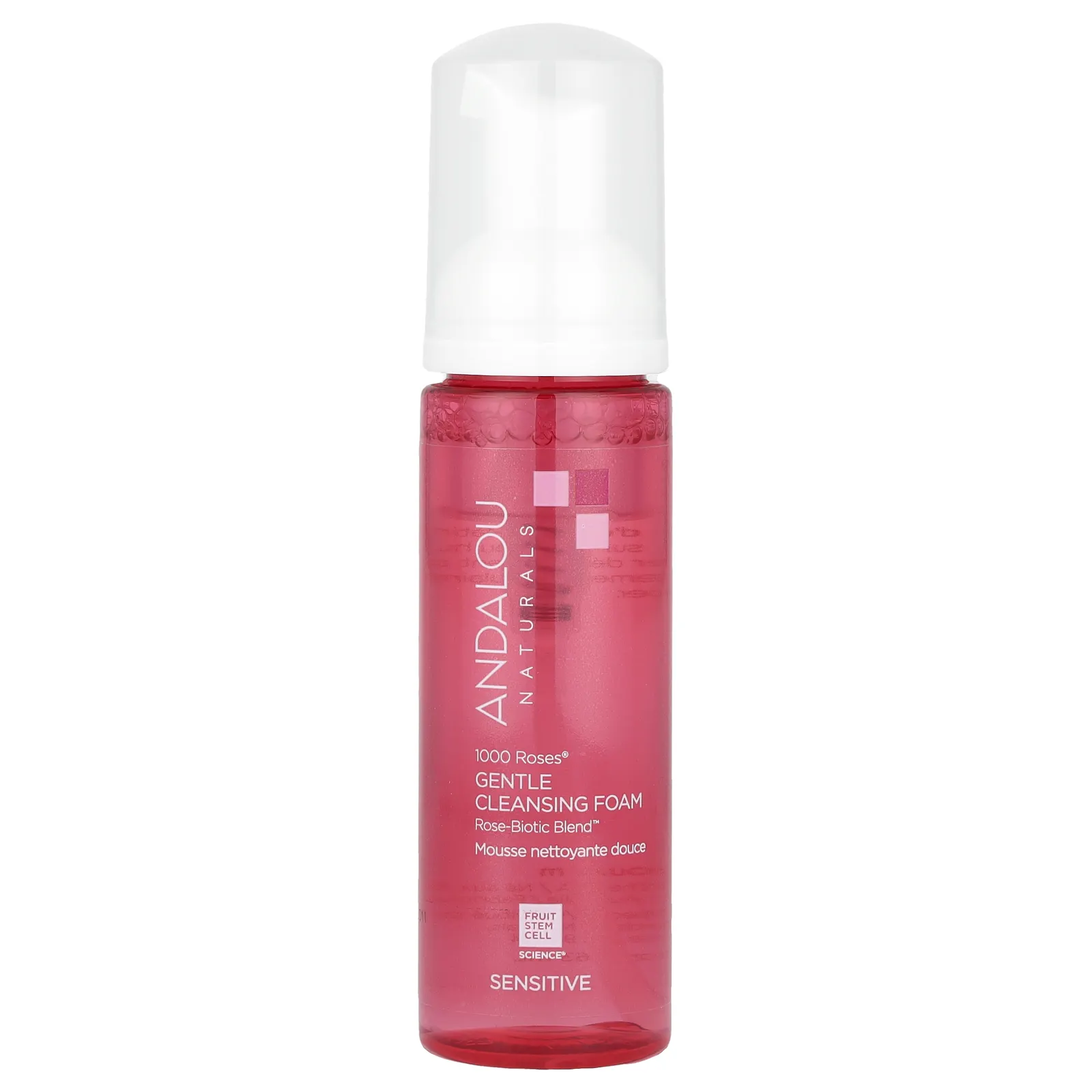 Andalou Naturals, 1000 Roses, нежная очищающая пенка, для чувствительной кожи, 163 мл (5,5 жидк. Унции)