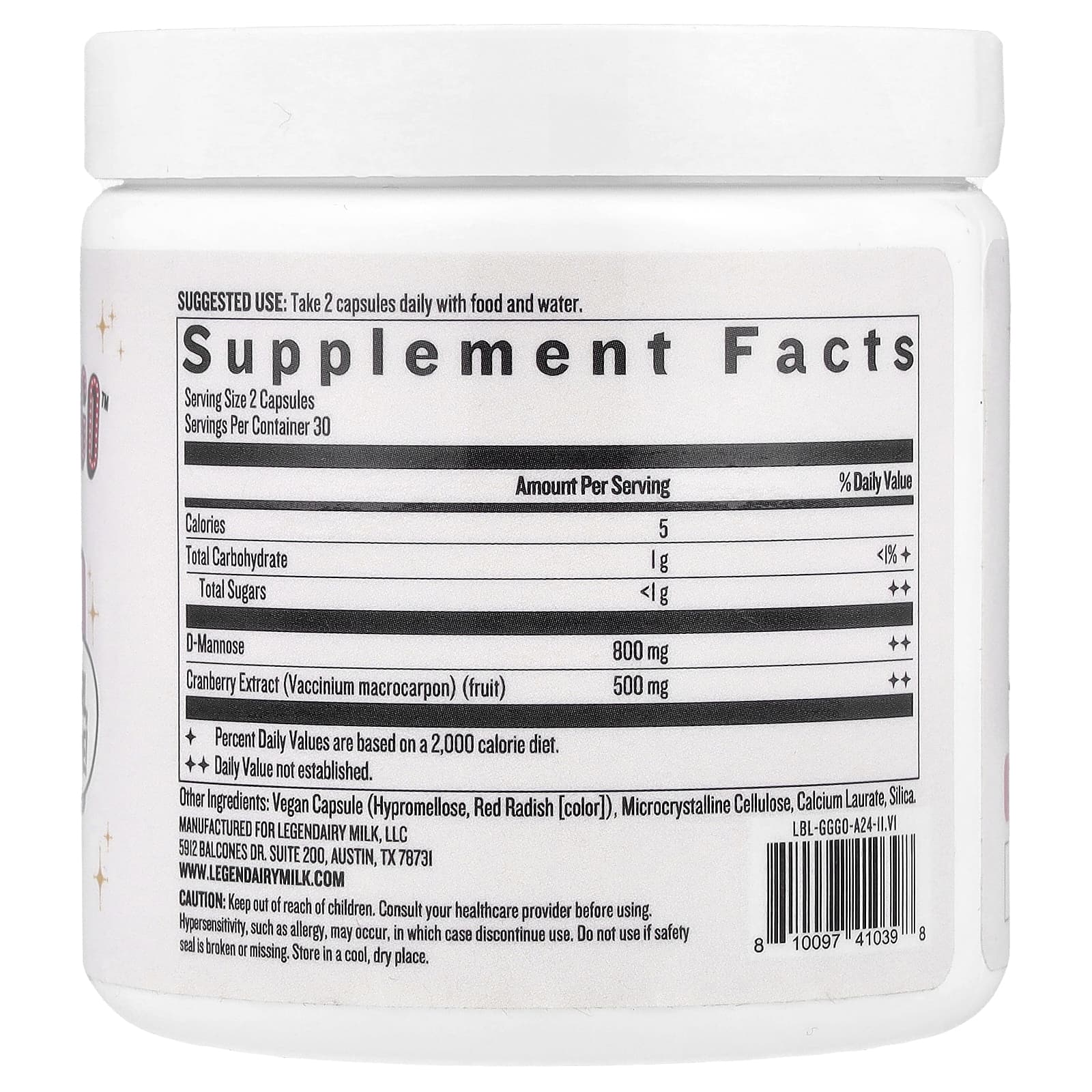 Legendairy Milk, Girl's Gotta Go ™, здоровье мочевыводящих путей, 60 веганских капсул
